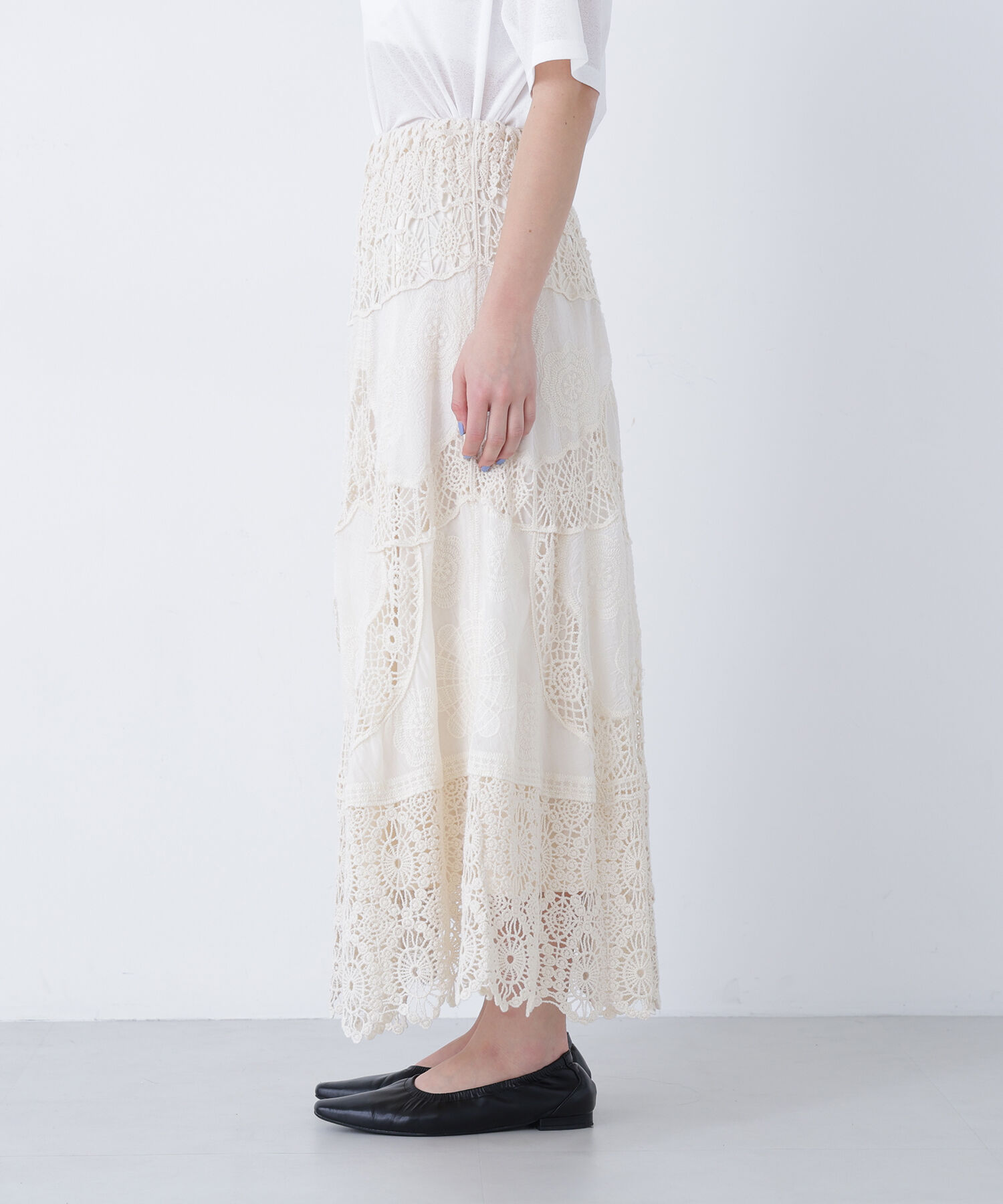  「〈N.〉コットンレースボリュームスカート」|スカート|