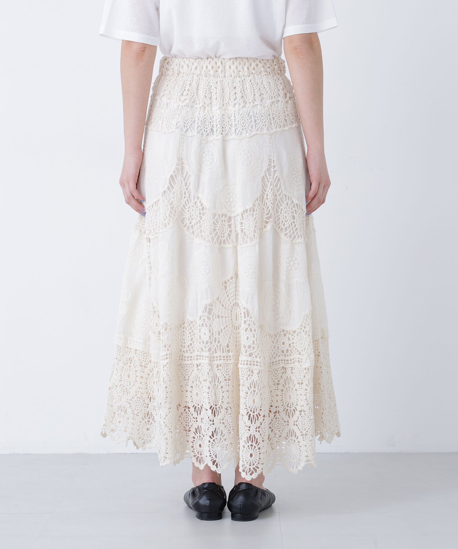 「〈N.〉コットンレースボリュームスカート」|スカート|