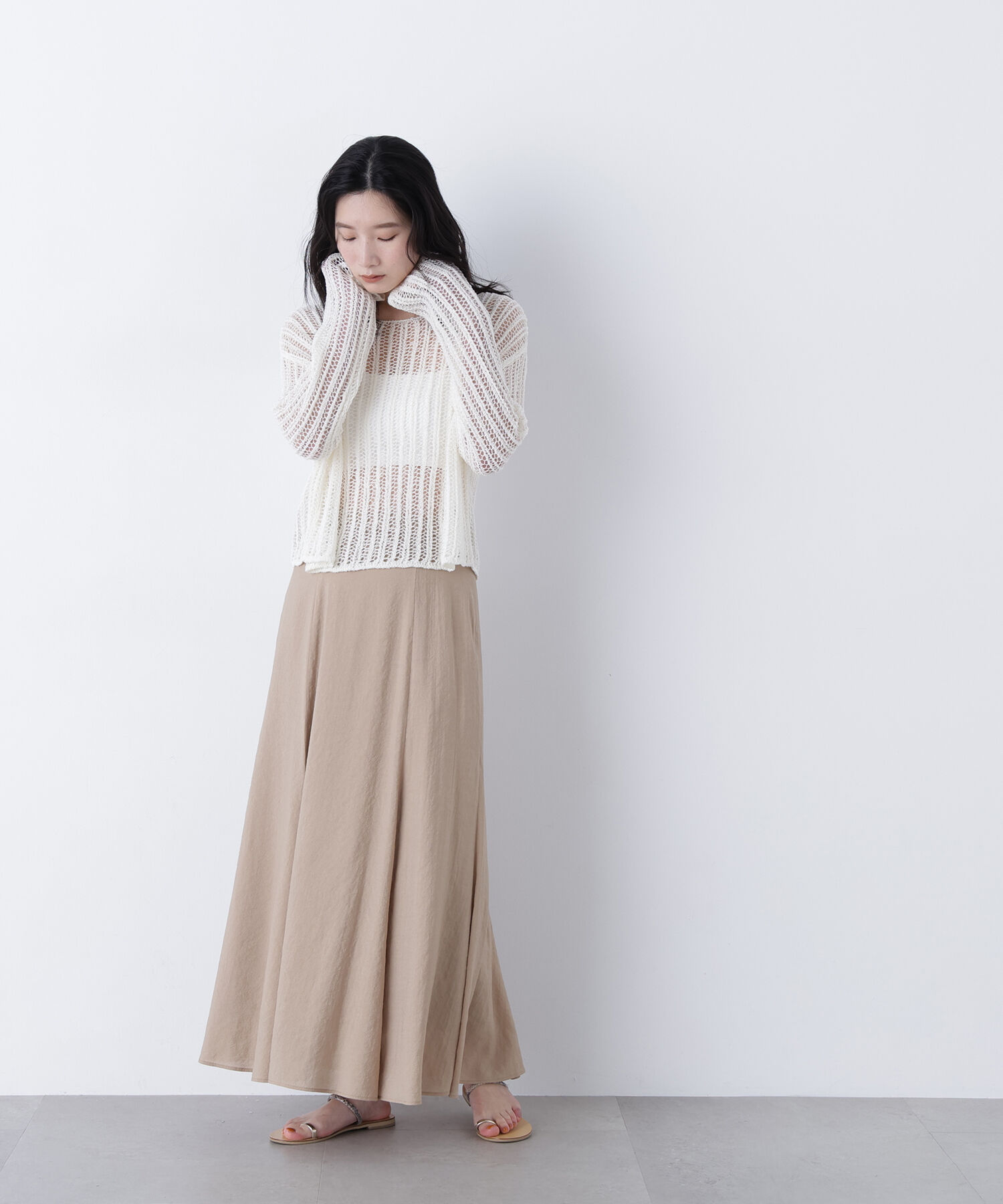 「〈N.〉リネンライクナロースカート」|スカート|