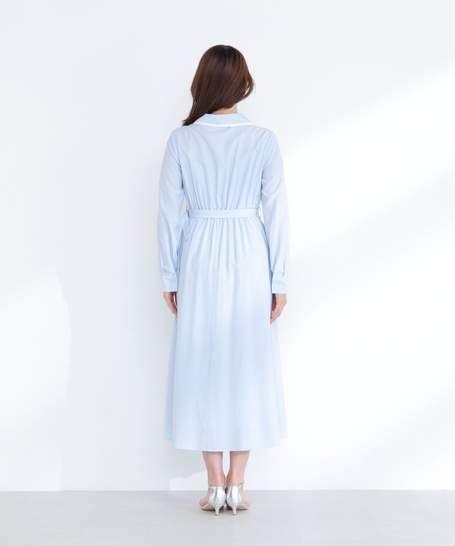  「ダブルカラーシャツワンピース」|ワンピース|