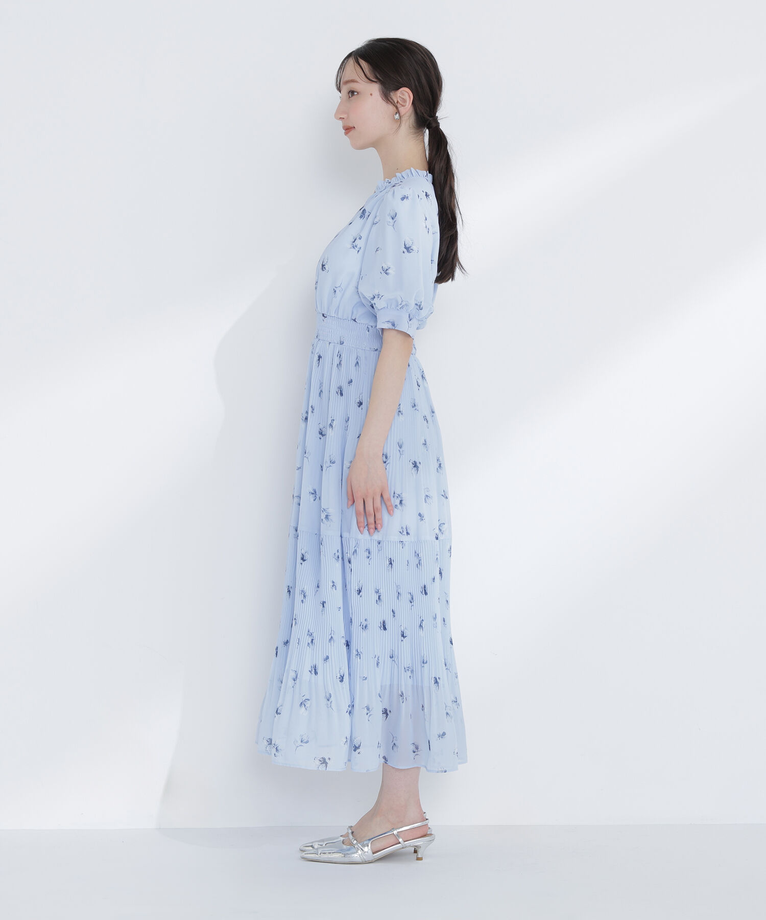  「ぼかしフラワープリントワンピース」|ワンピース|