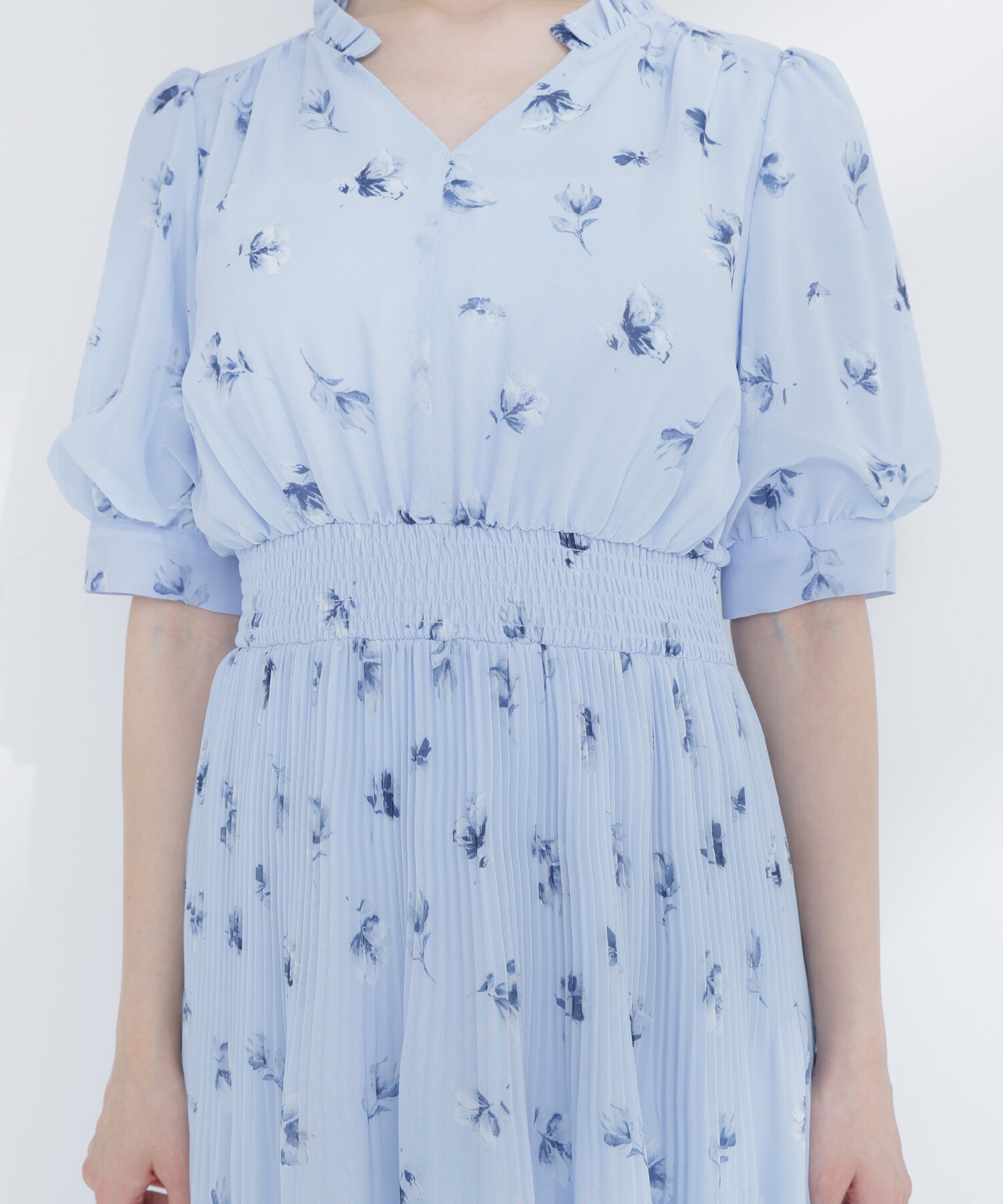  「ぼかしフラワープリントワンピース」|ワンピース|