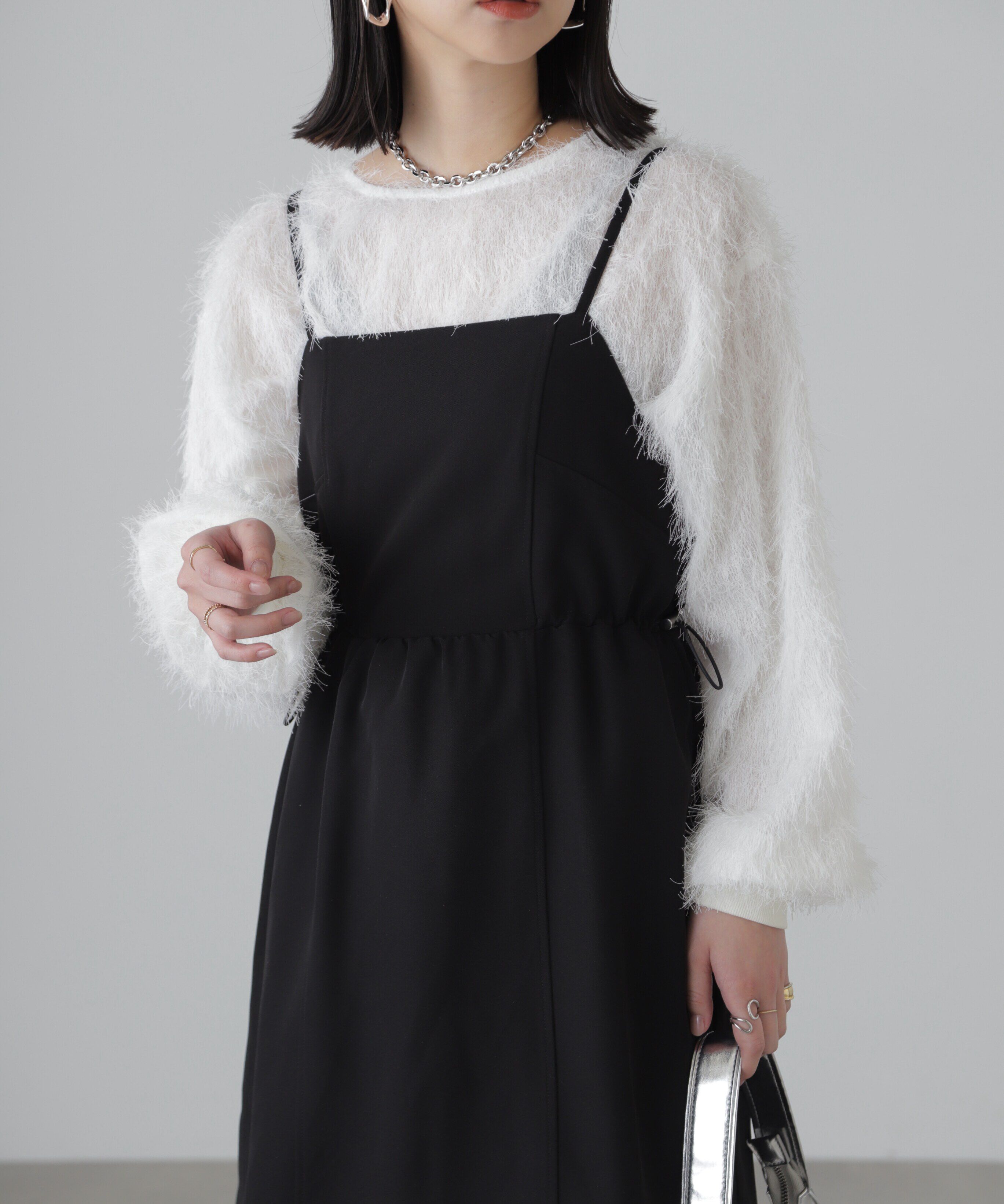  「ウエストドロストミニキャミワンピース」|ワンピース|