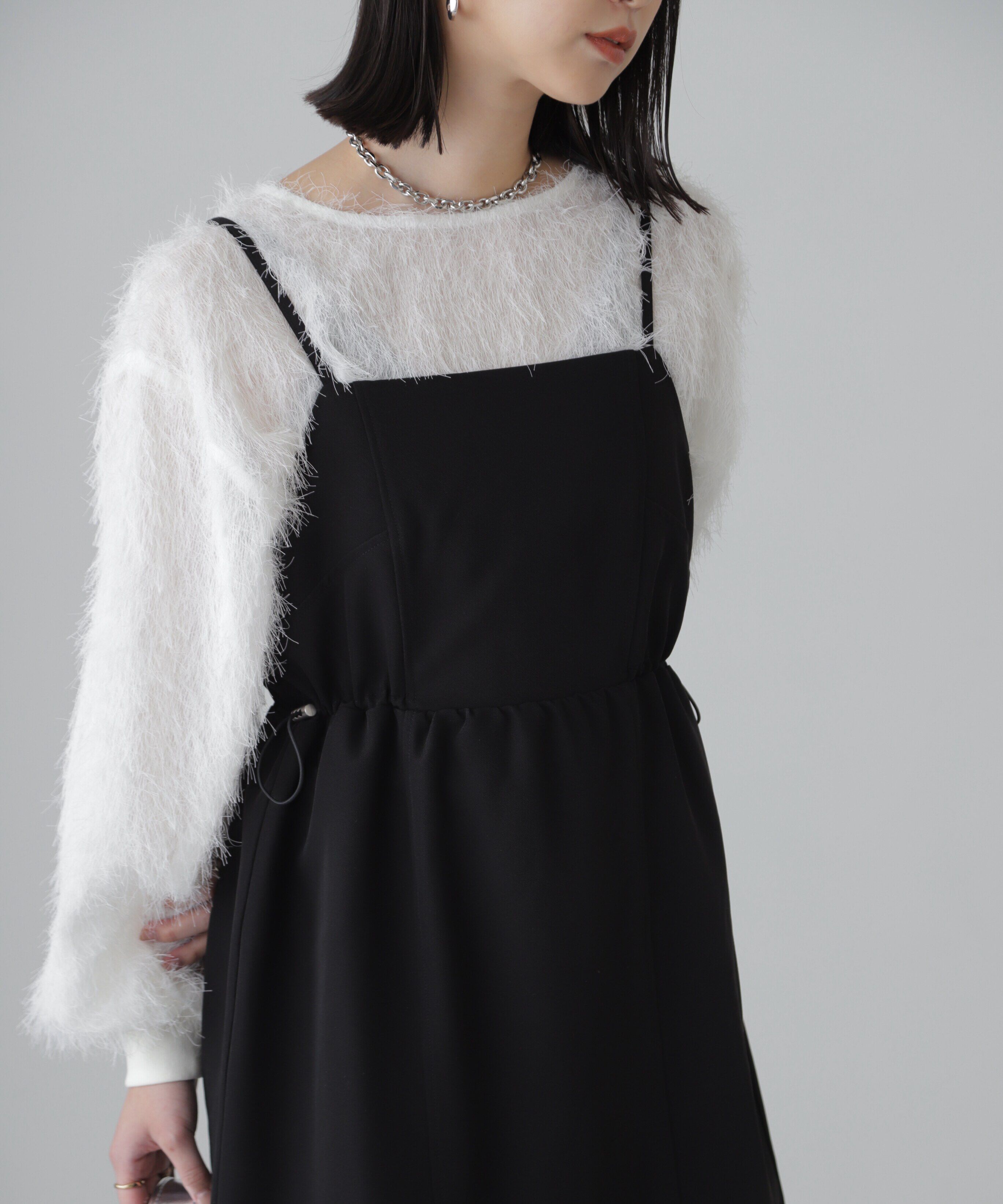  「ウエストドロストミニキャミワンピース」|ワンピース|