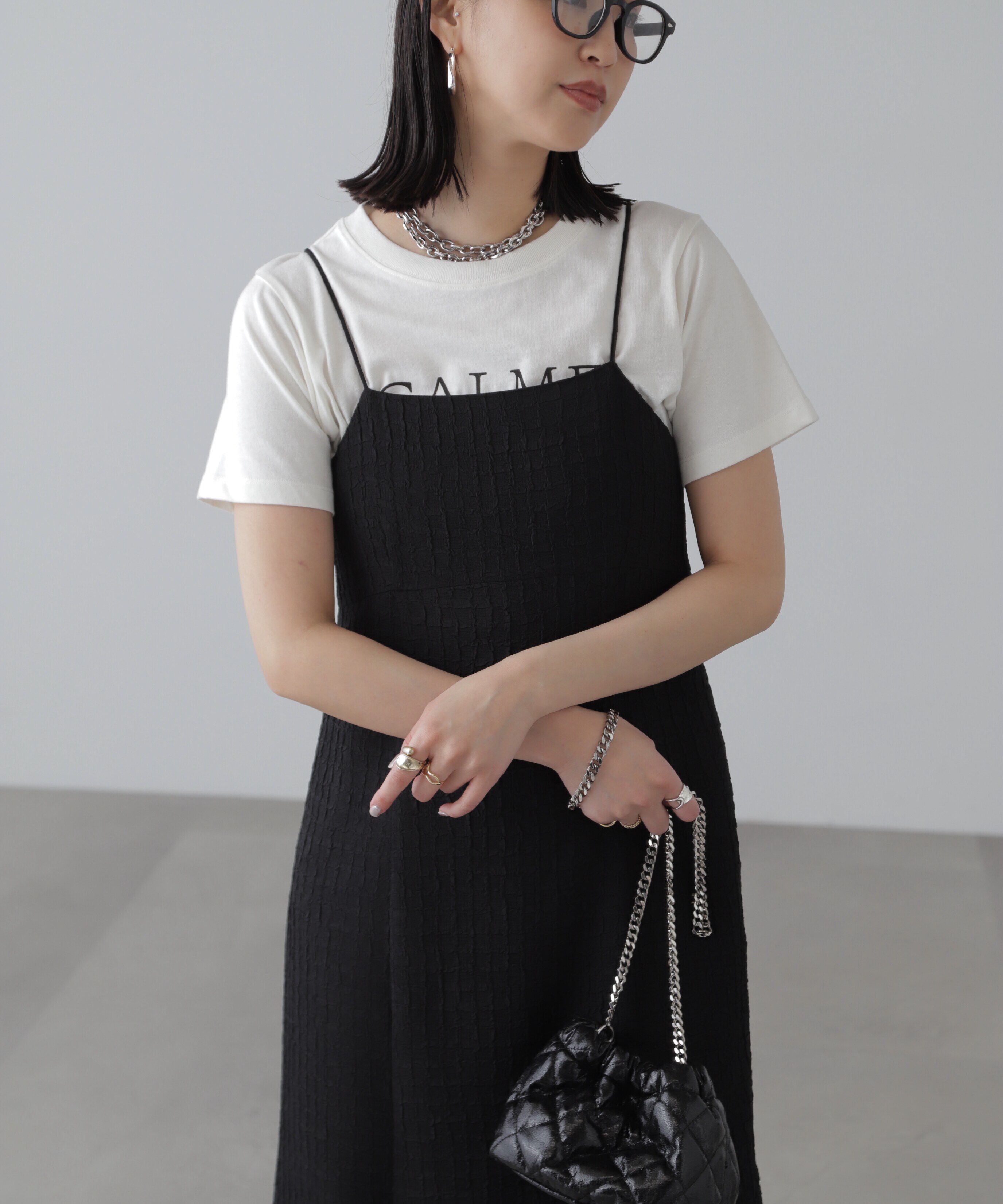  「ぽこぽこチェックマーメイドキャミワンピース」|ワンピース|