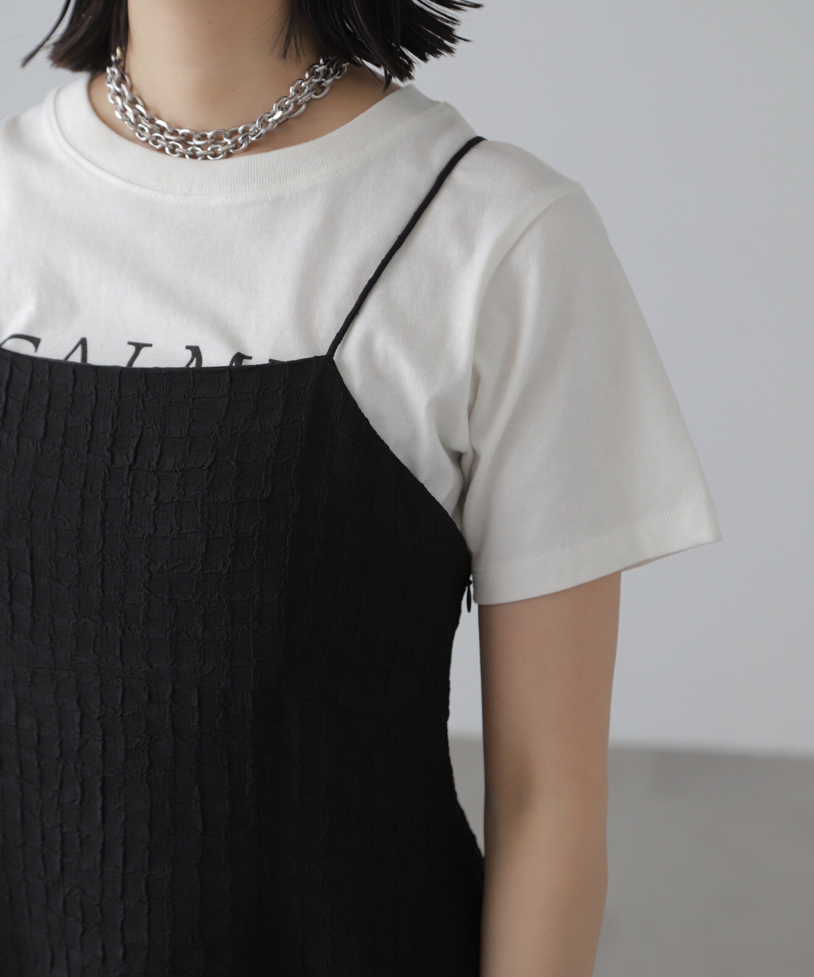  「ぽこぽこチェックマーメイドキャミワンピース」|ワンピース|