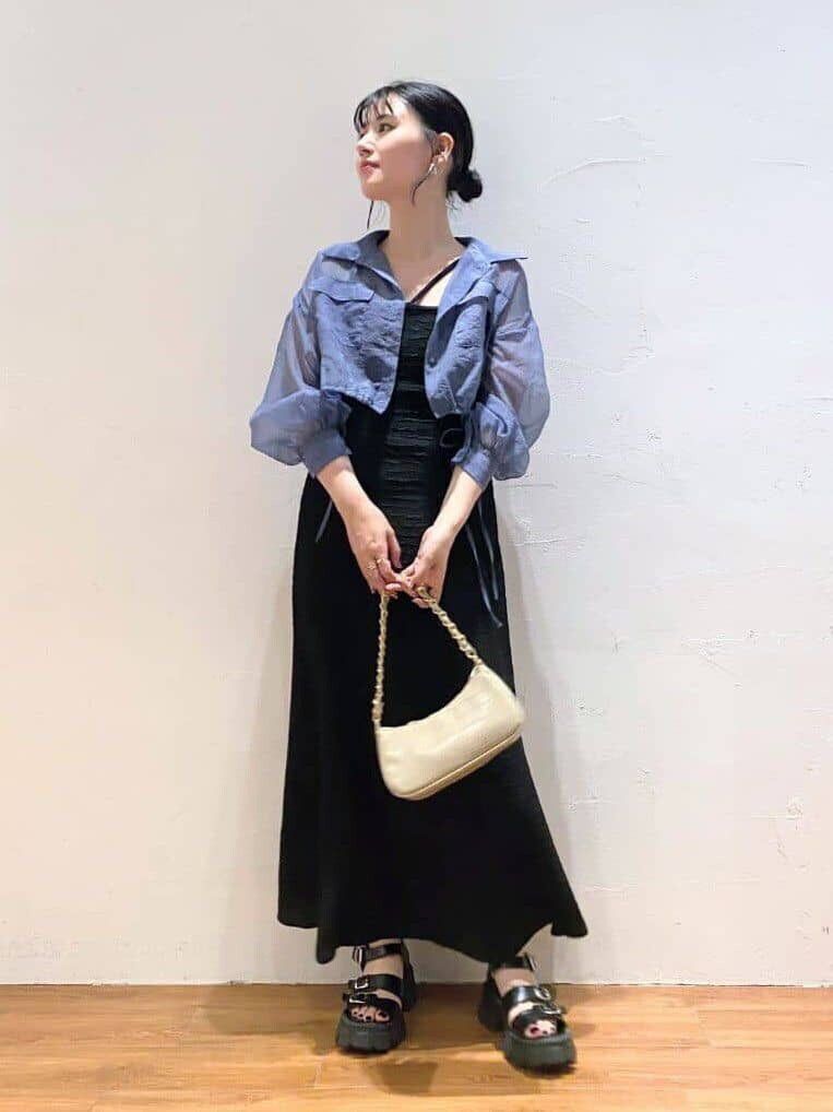  「ぽこぽこチェックマーメイドキャミワンピース」|ワンピース|