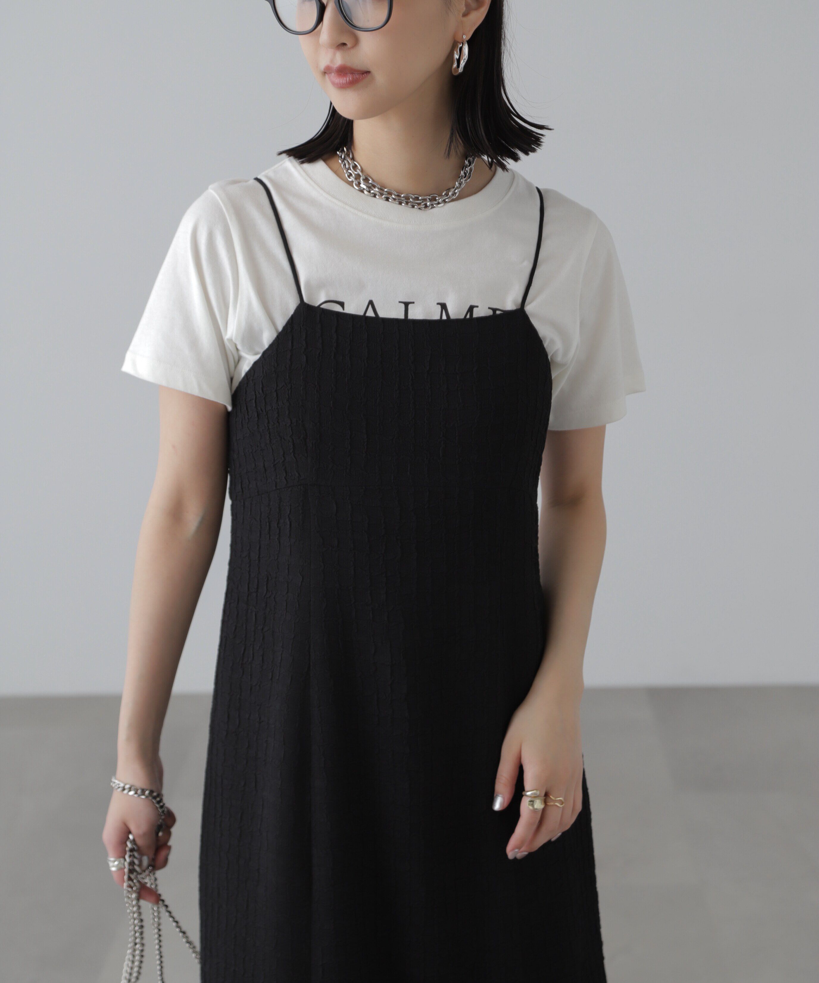  「ぽこぽこチェックマーメイドキャミワンピース」|ワンピース|