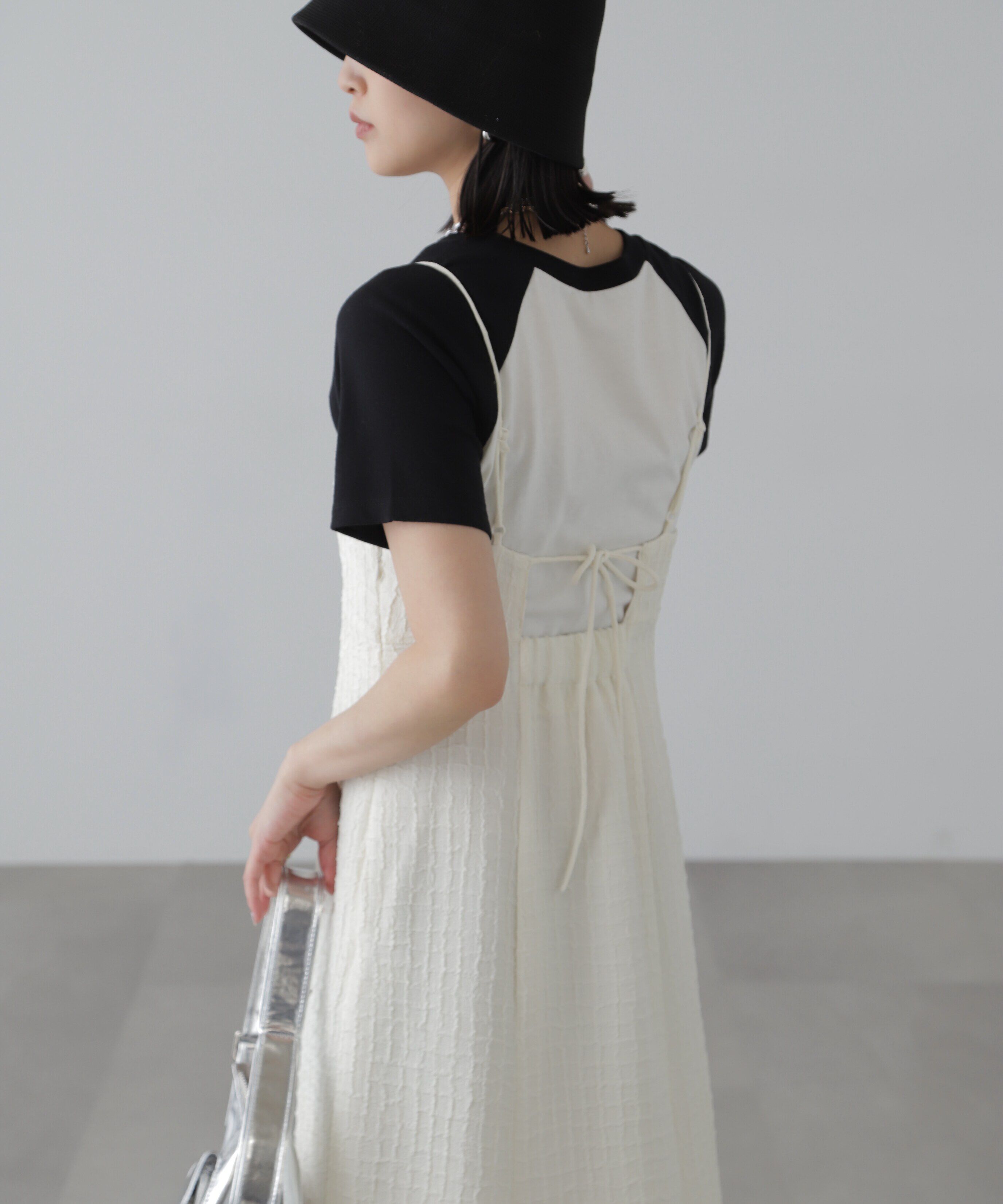  「ぽこぽこチェックマーメイドキャミワンピース」|ワンピース|