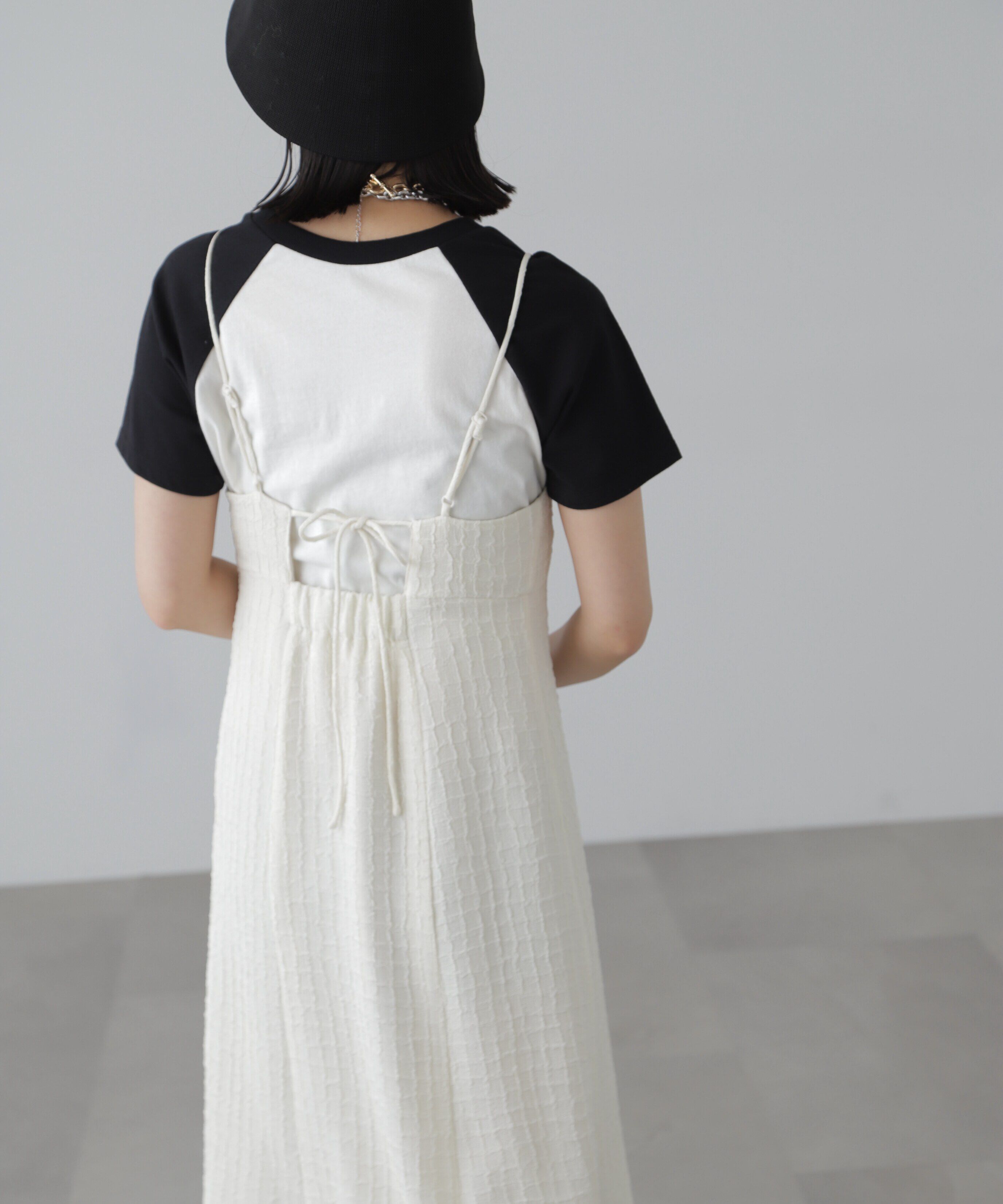  「ぽこぽこチェックマーメイドキャミワンピース」|ワンピース|