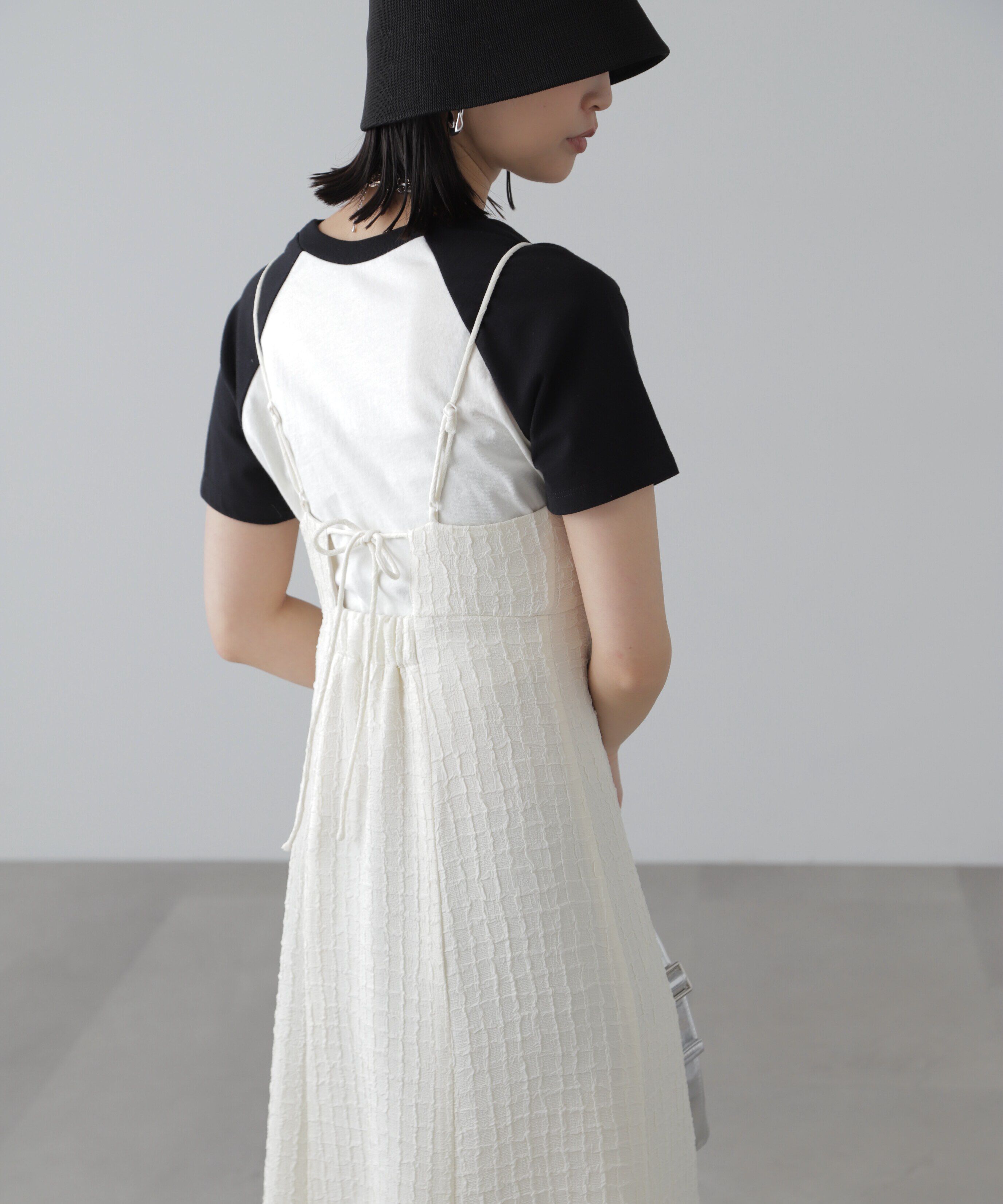  「ぽこぽこチェックマーメイドキャミワンピース」|ワンピース|