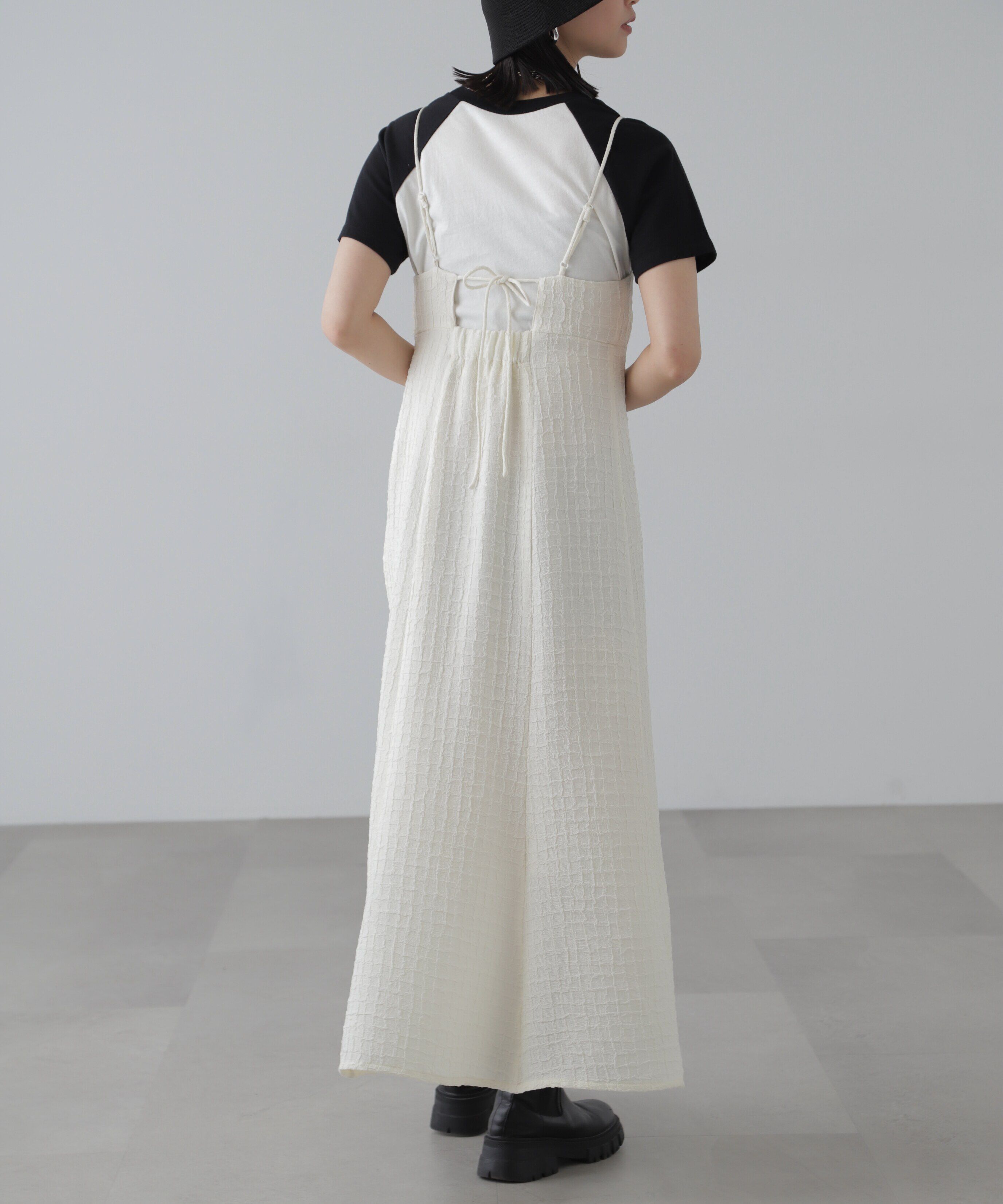  「ぽこぽこチェックマーメイドキャミワンピース」|ワンピース|