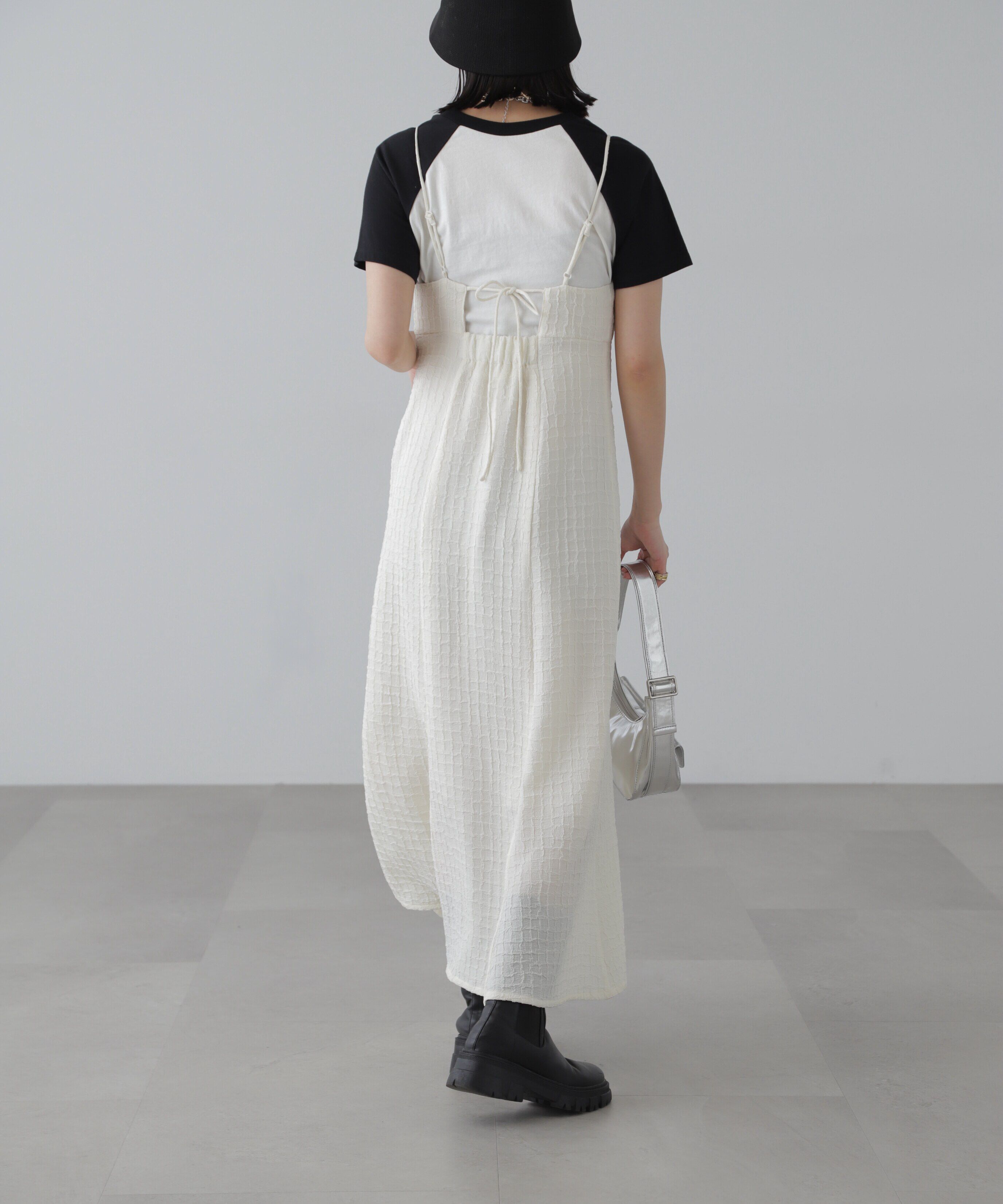  「ぽこぽこチェックマーメイドキャミワンピース」|ワンピース|