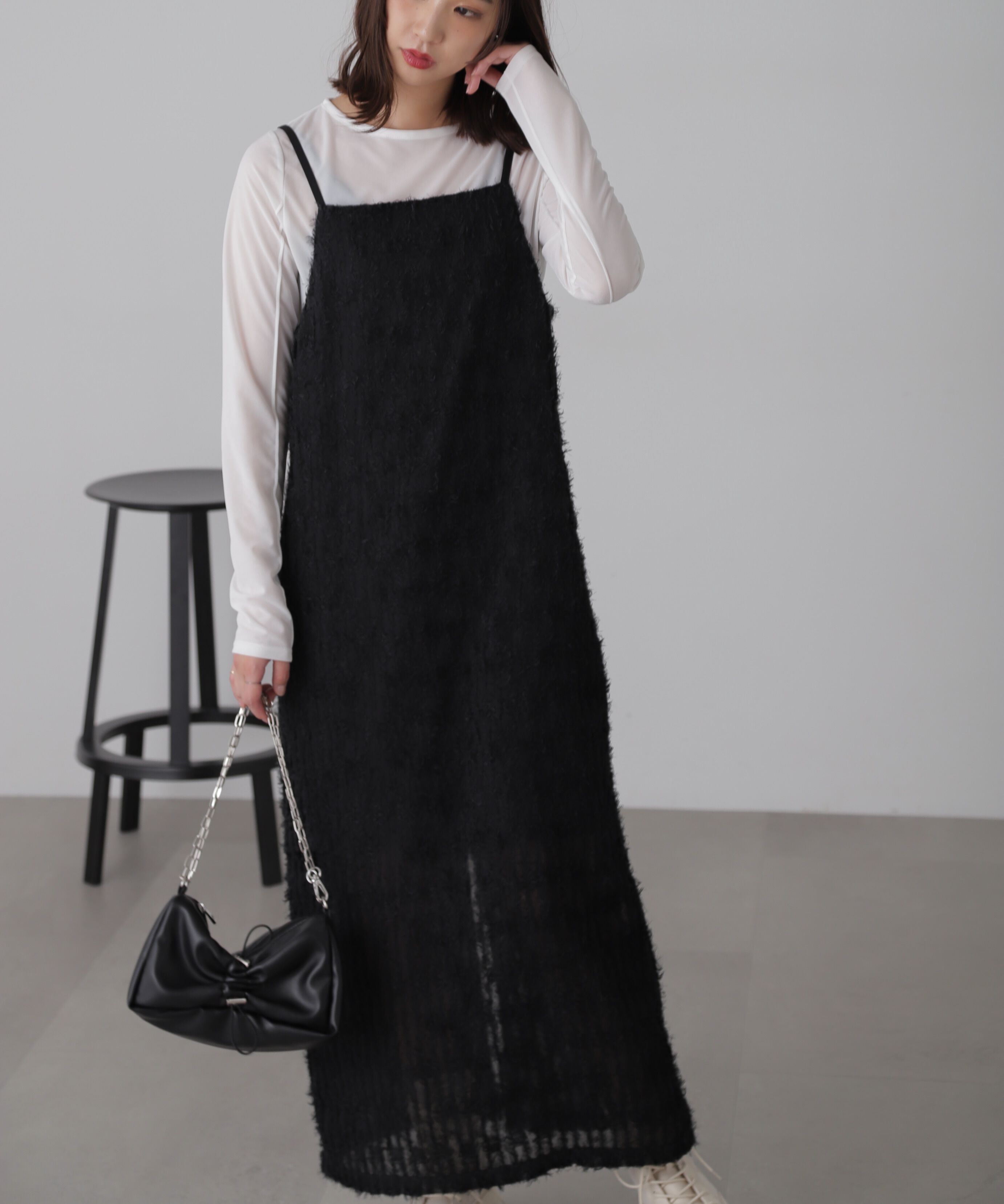  「シャギーキャミナローワンピース」|ワンピース|