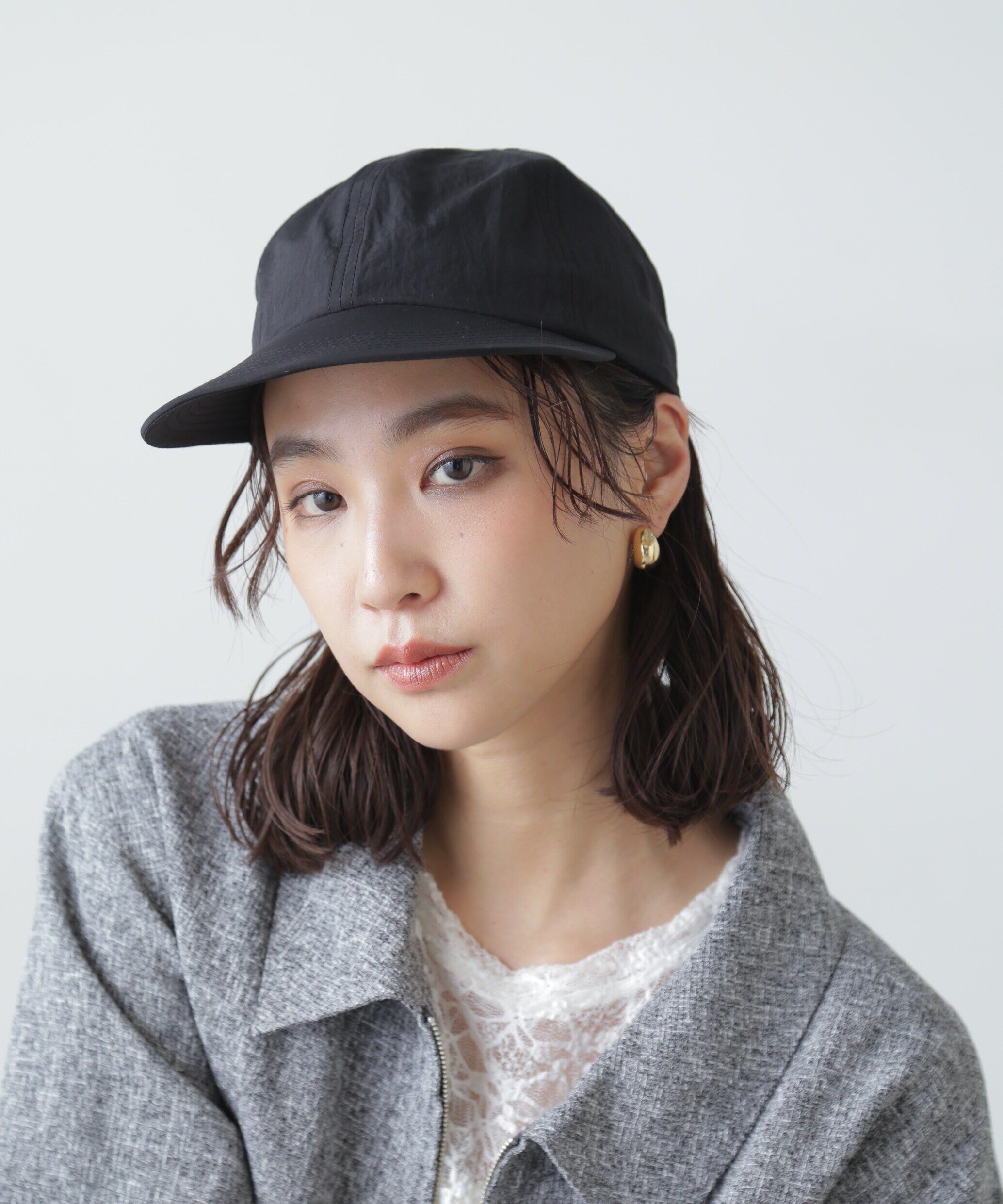  「ナイロンキャップ」|ソックス|ブラック