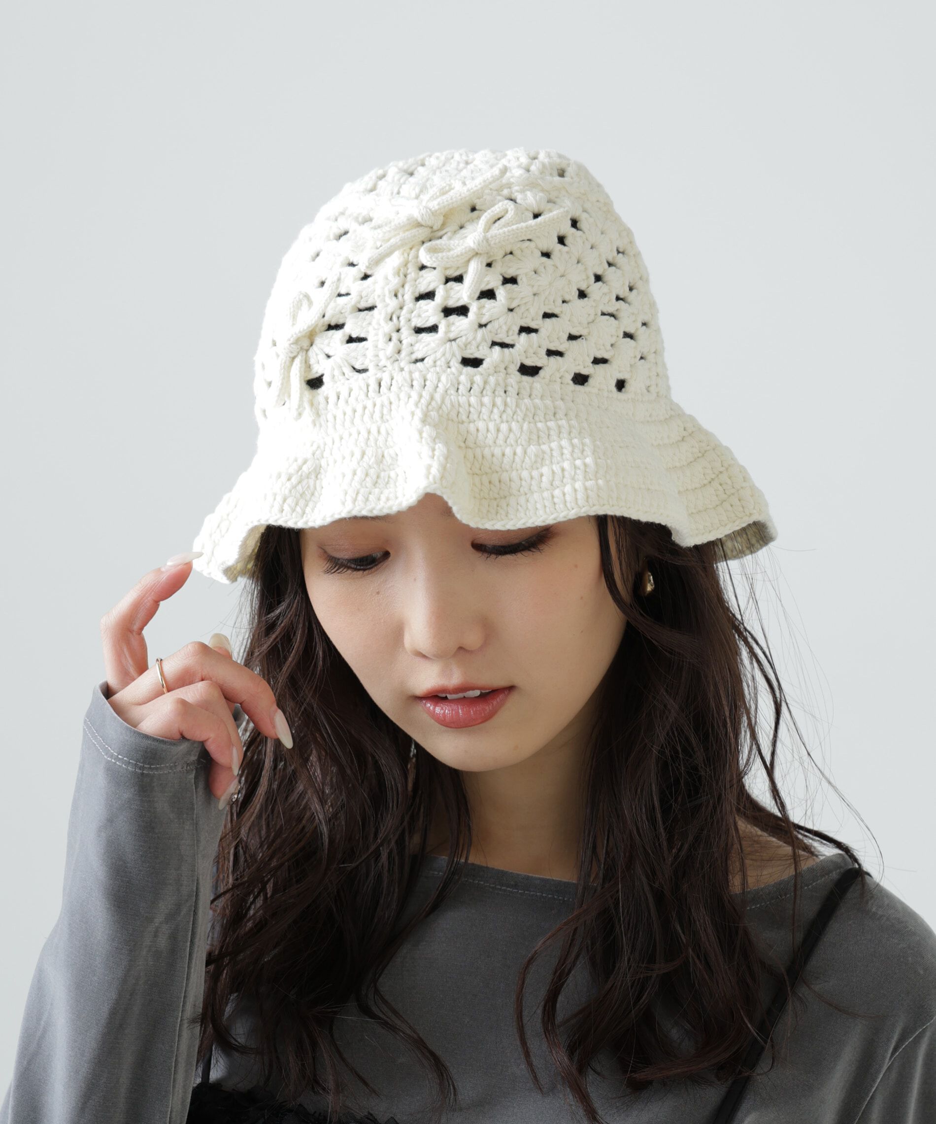  「リボンニットクロッシェ」|ソックス|