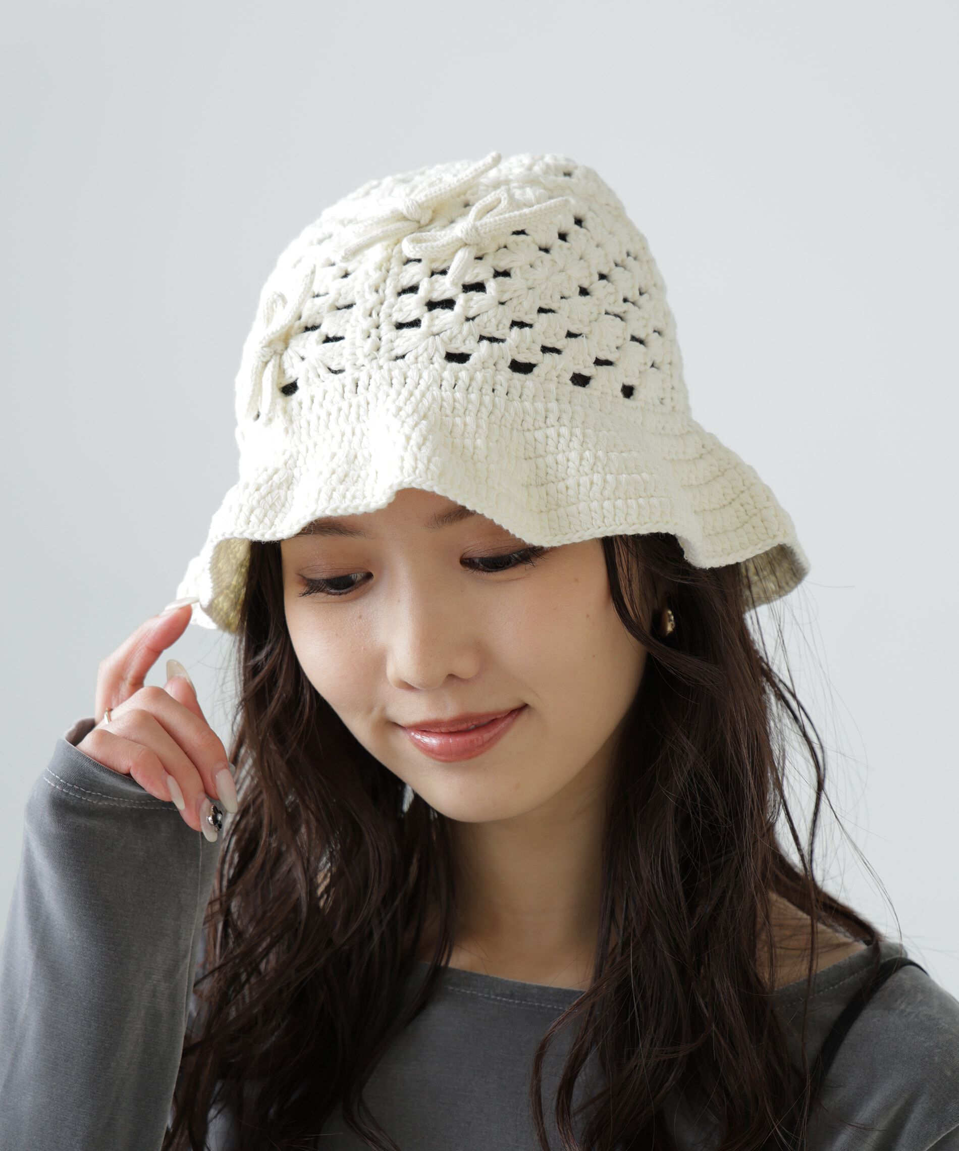  「リボンニットクロッシェ」|ソックス|