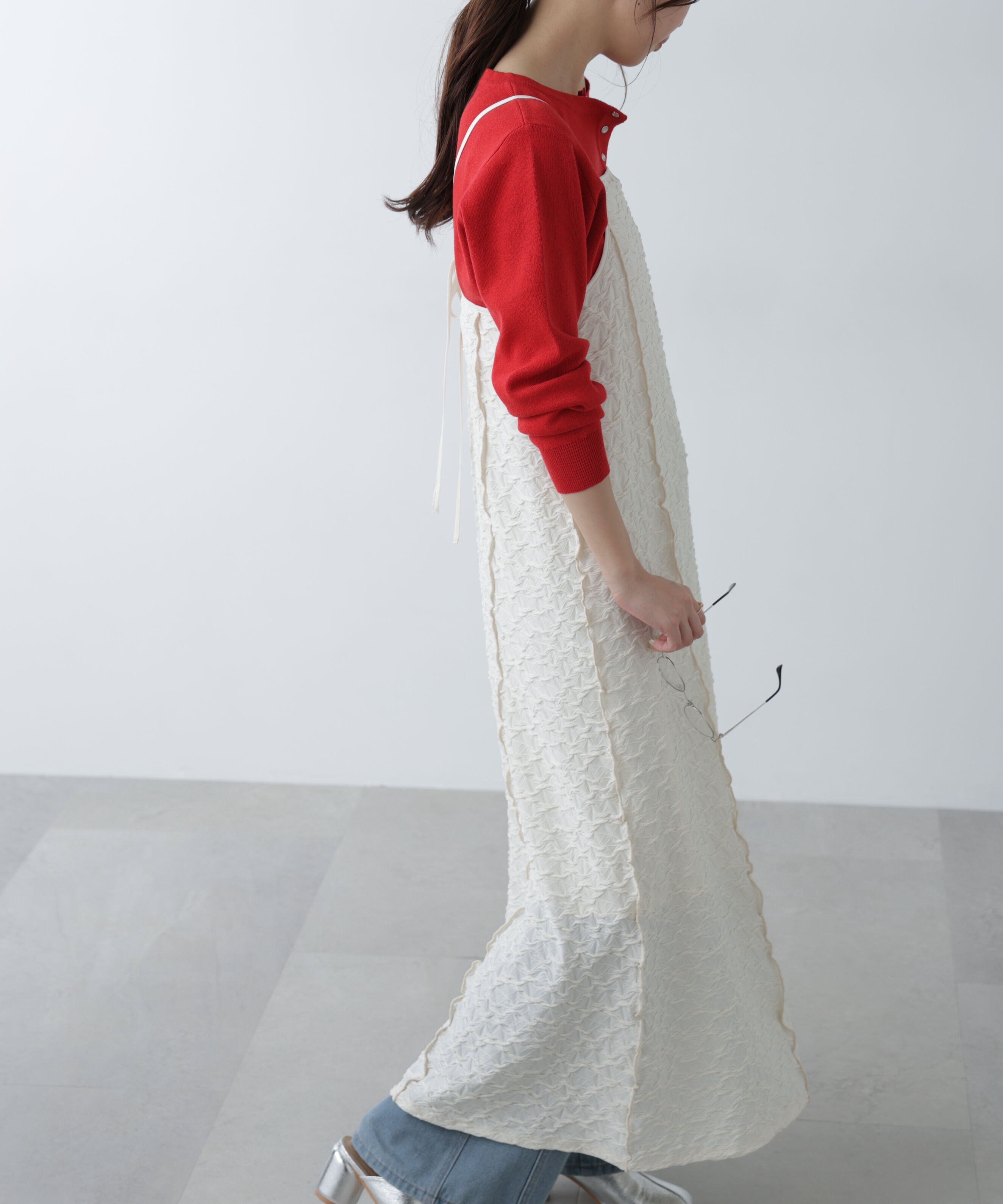  「パネルフレアキャミワンピース」|ワンピース|