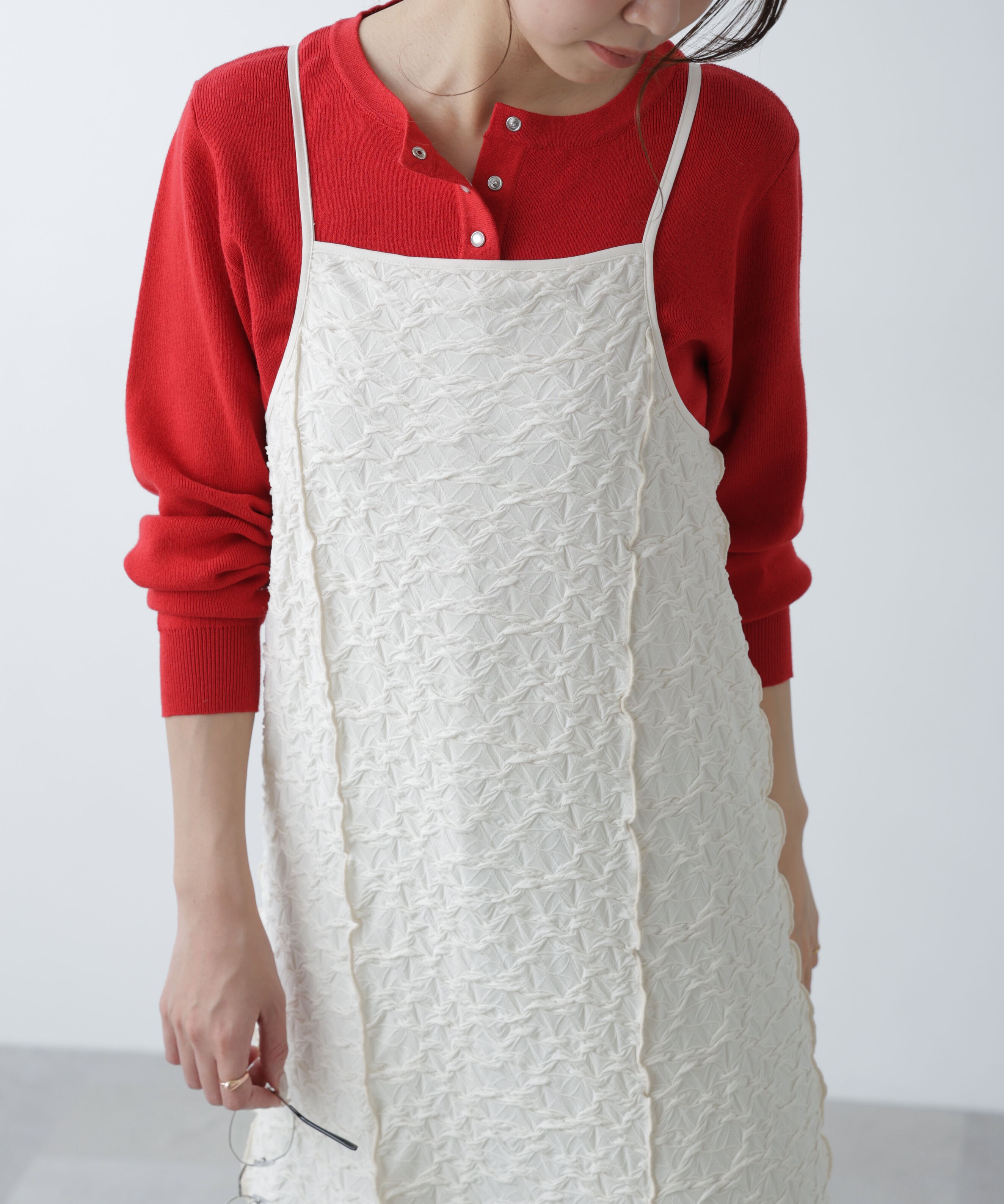  「パネルフレアキャミワンピース」|ワンピース|