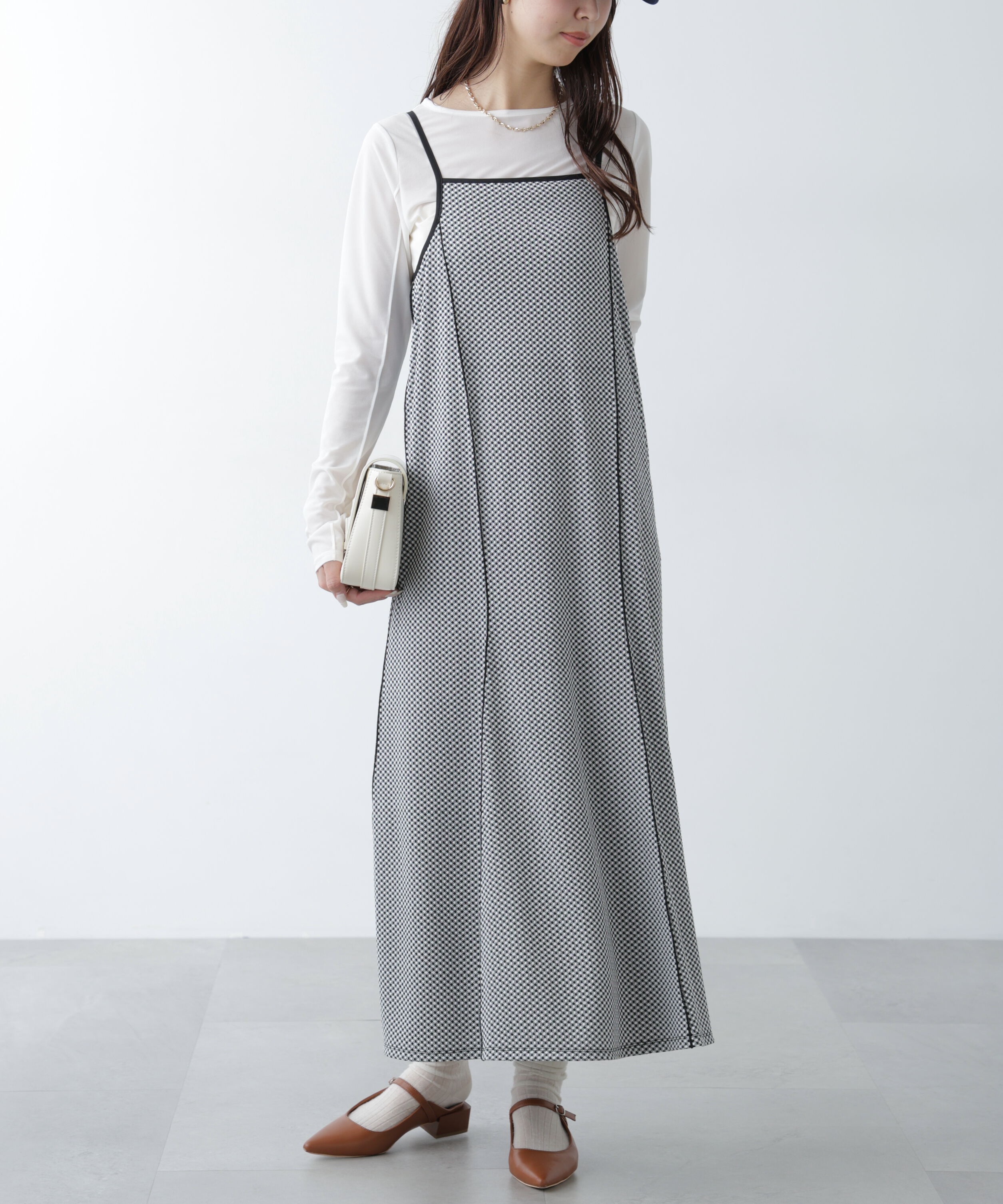  「パネルフレアキャミワンピース」|ワンピース|ギンガムチェ 1