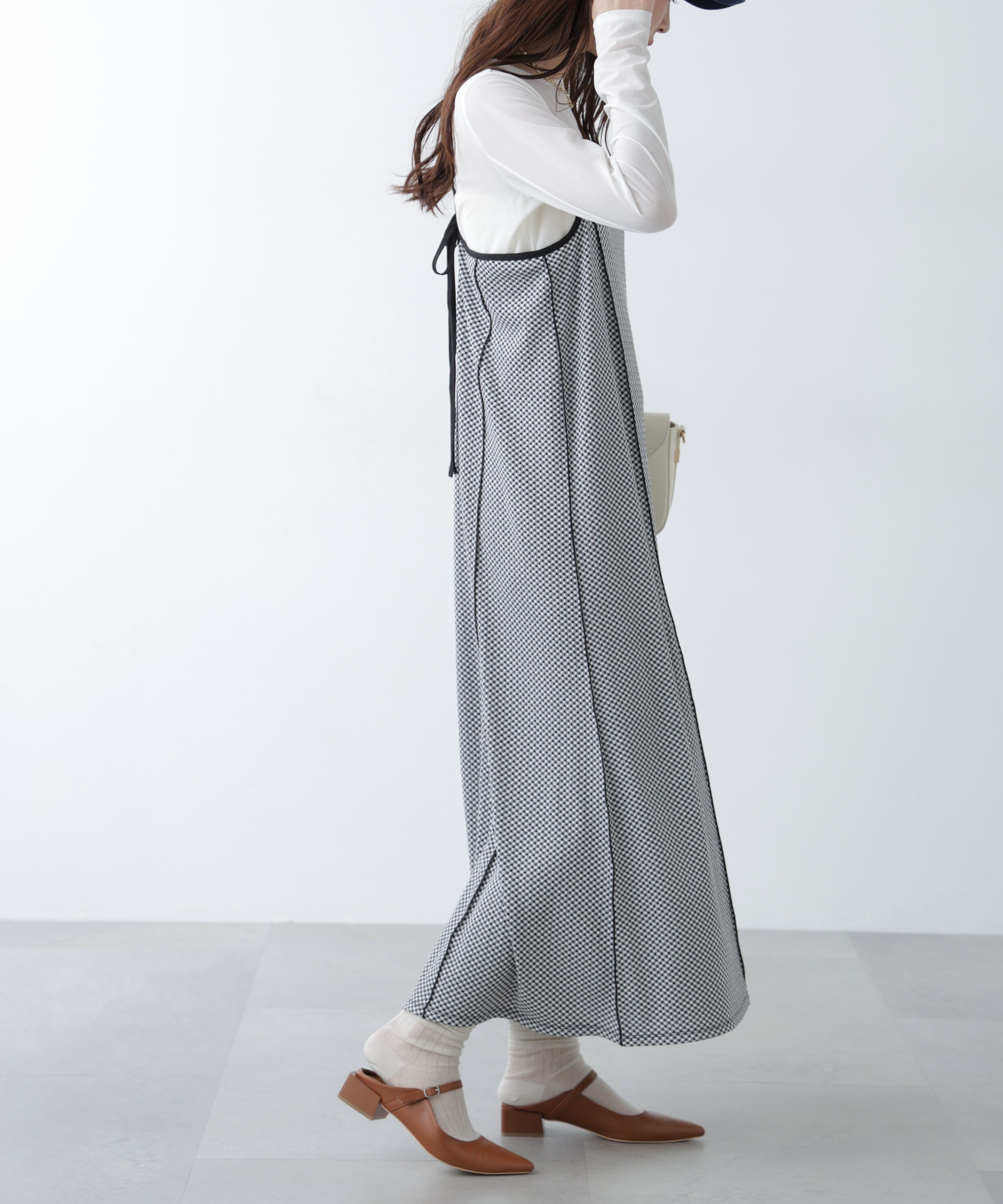  「パネルフレアキャミワンピース」|ワンピース|