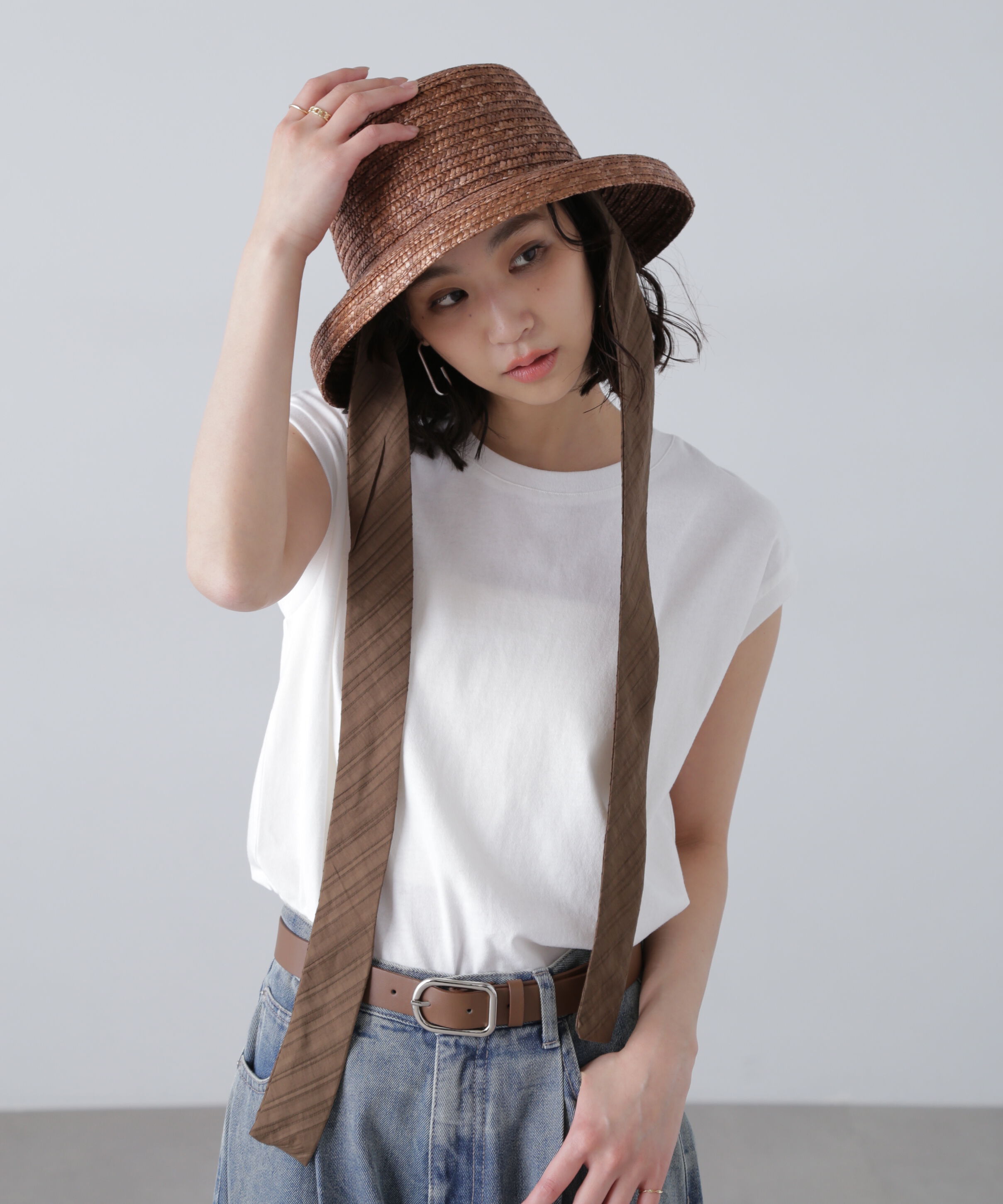  「カサブランカハット」|ソックス|ブラウン