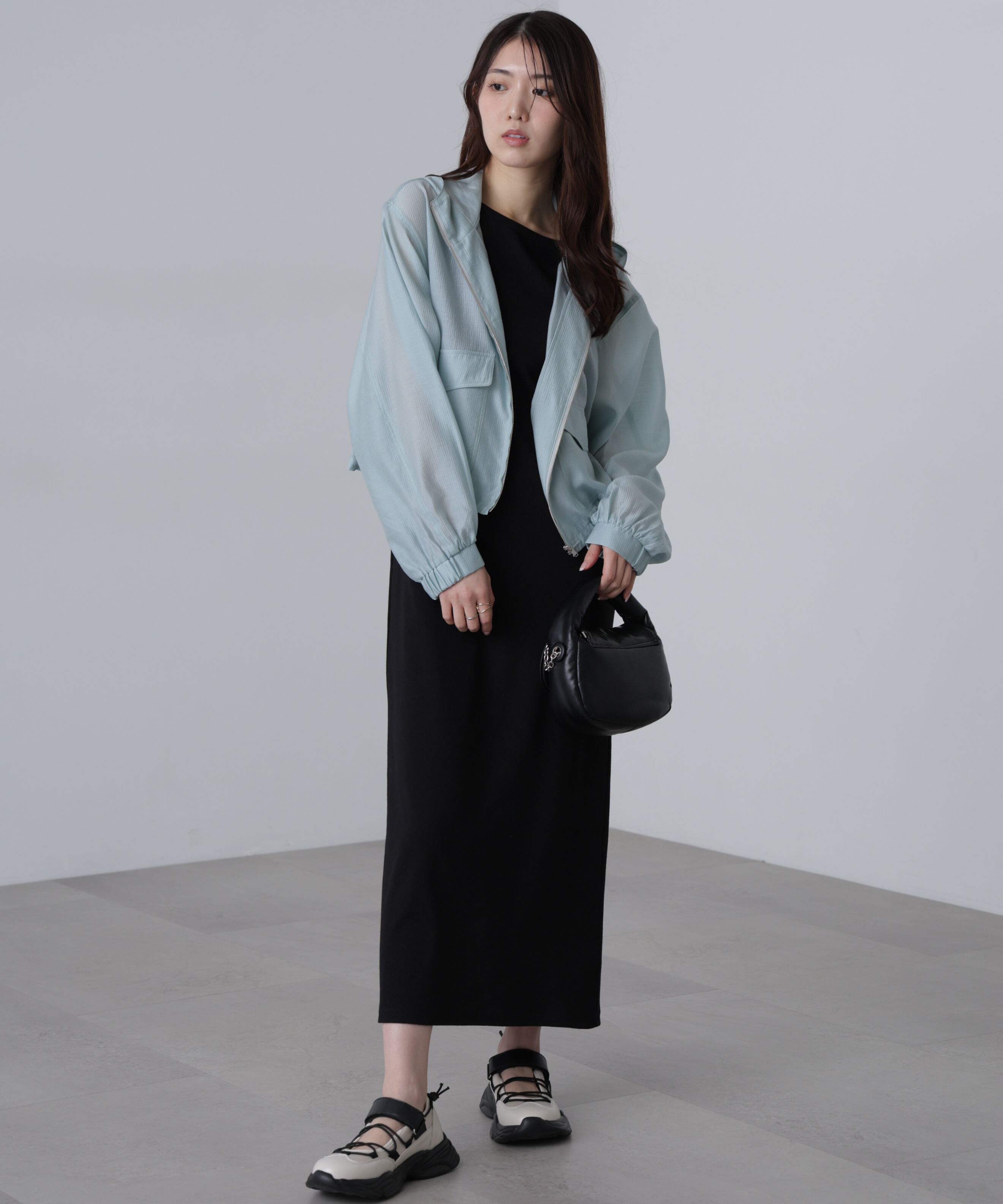  「ボートネックリブタンクトップワンピース」|ワンピース|