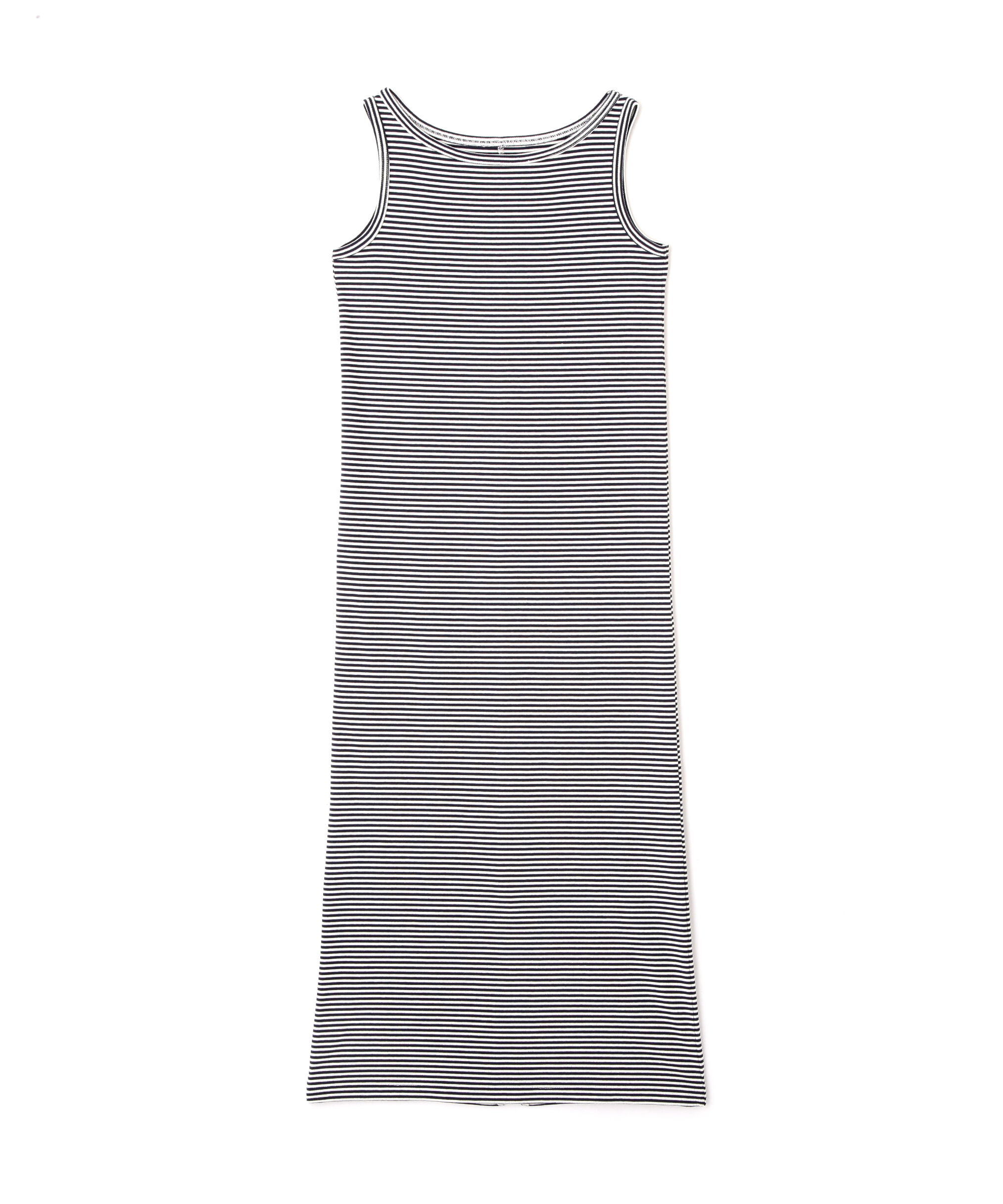  「ボートネックリブタンクトップワンピース」|ワンピース|