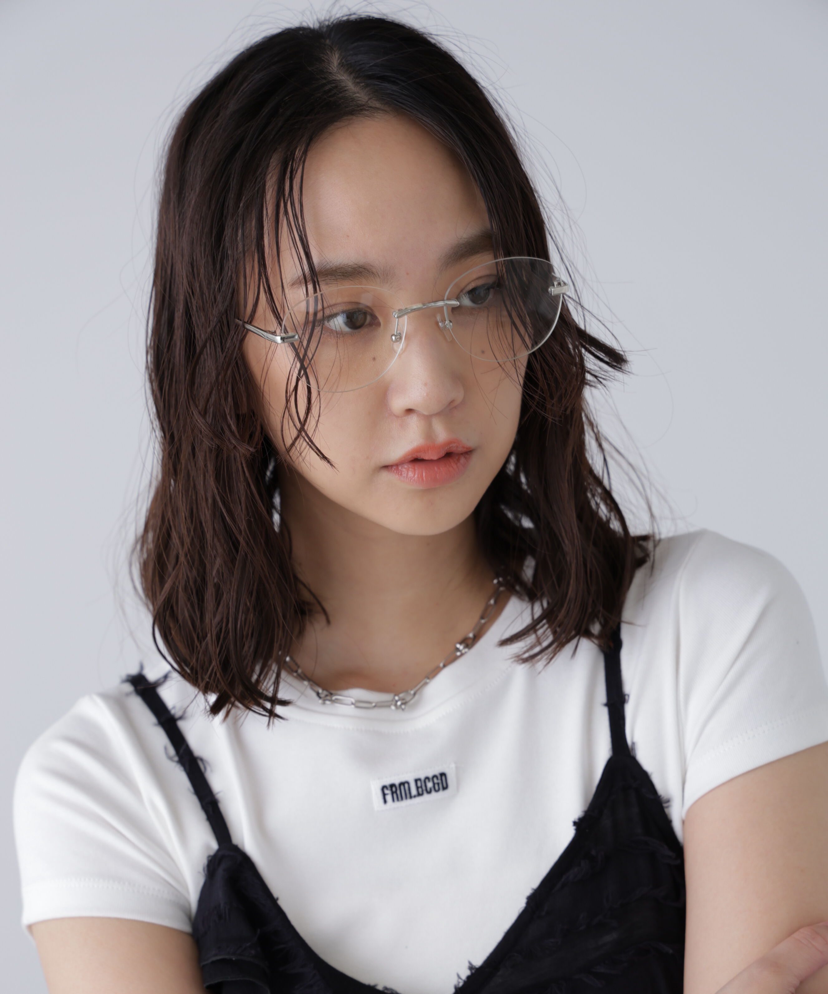  「リムレスメガネ」|ハンカチ|