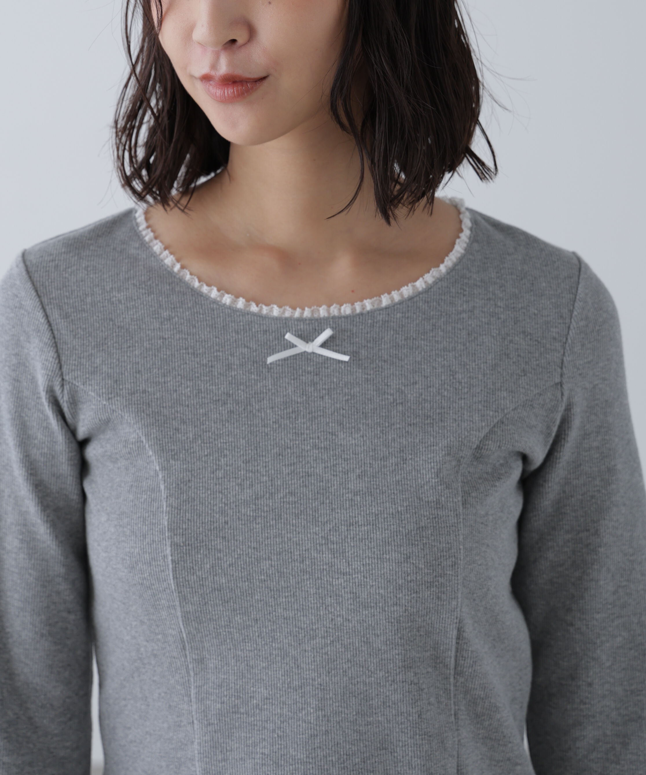  「コンパクトフリルカットソー」|Tシャツ・カットソー|