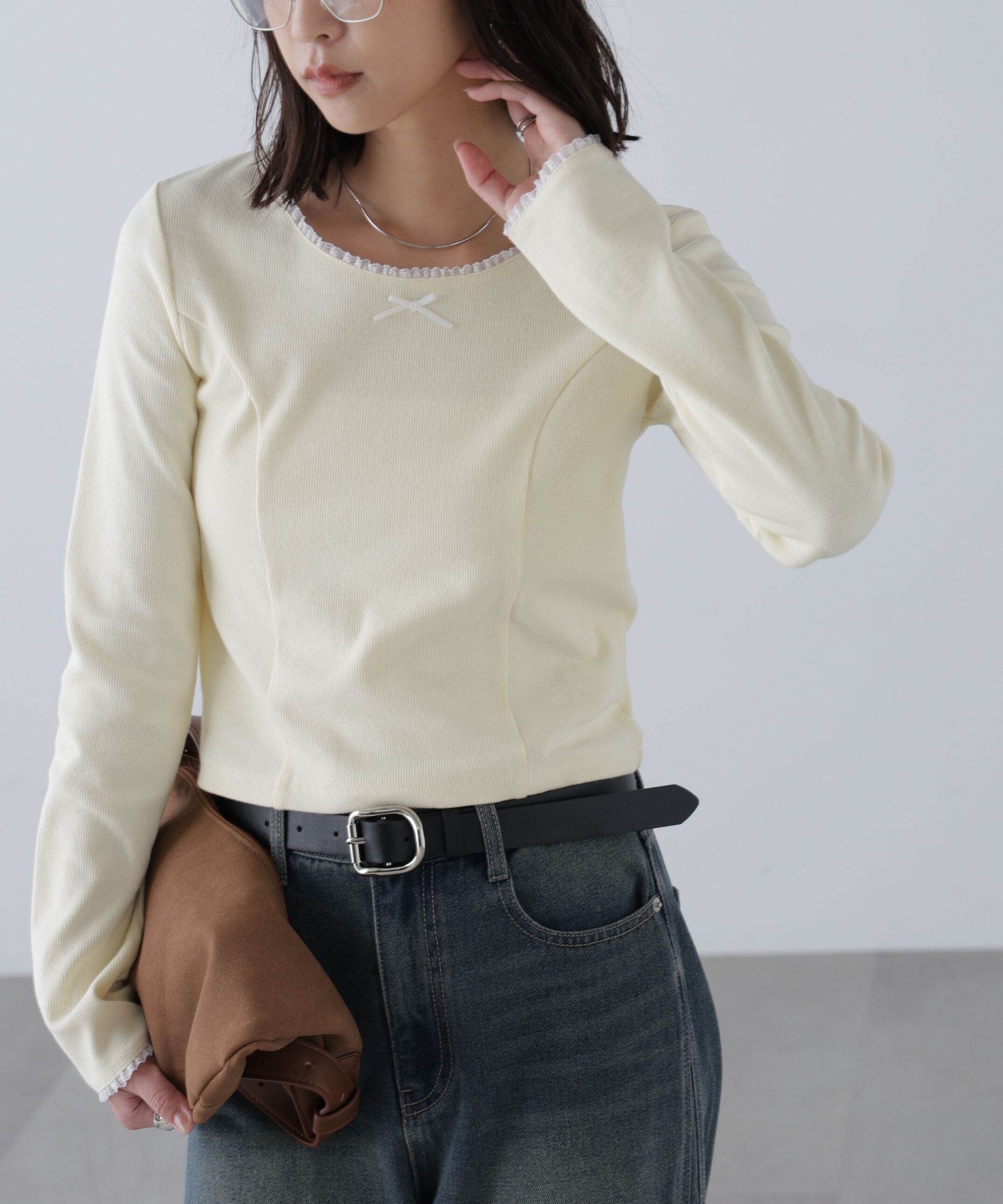  「コンパクトフリルカットソー」|Tシャツ・カットソー|