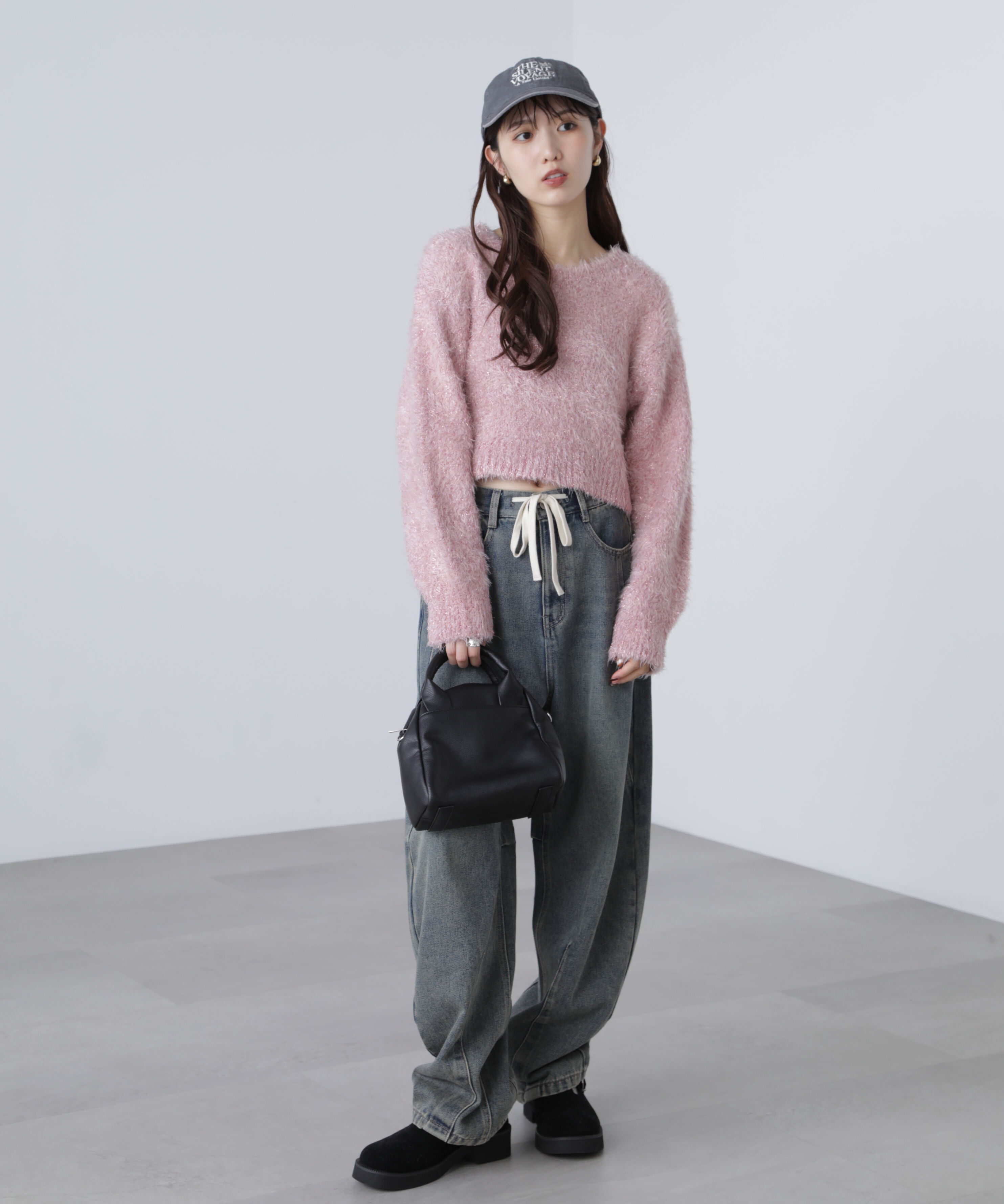  「ラメフェザープルオーバーニット」|ニット・セーター|