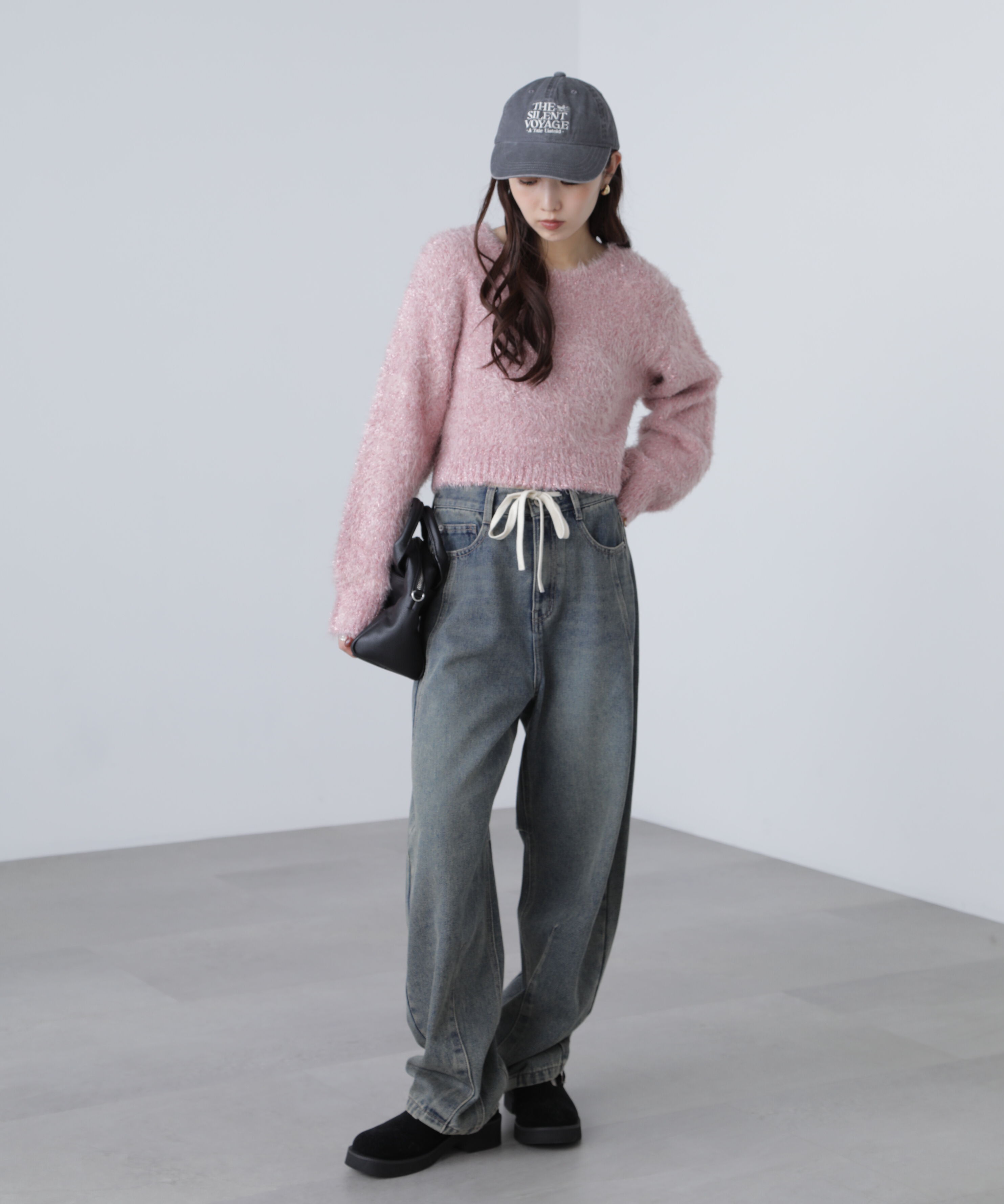  「ラメフェザープルオーバーニット」|ニット・セーター|