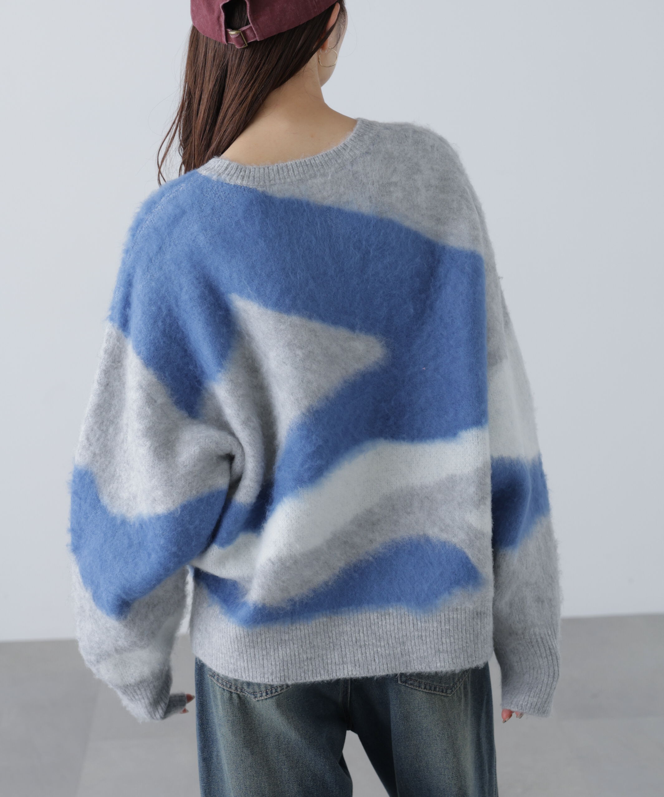  「起毛ニュアンス柄ニット」|ニット・セーター|