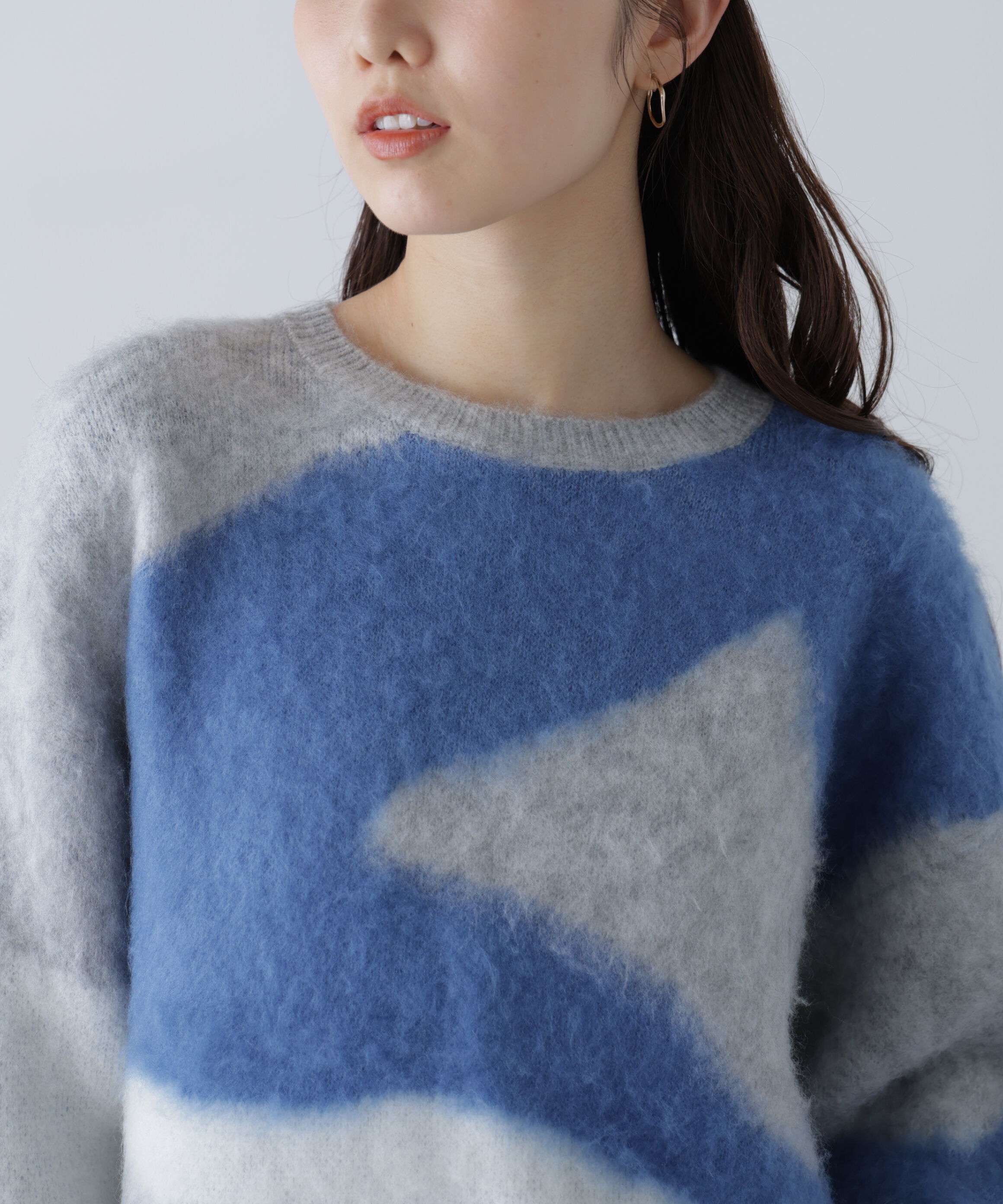  「起毛ニュアンス柄ニット」|ニット・セーター|