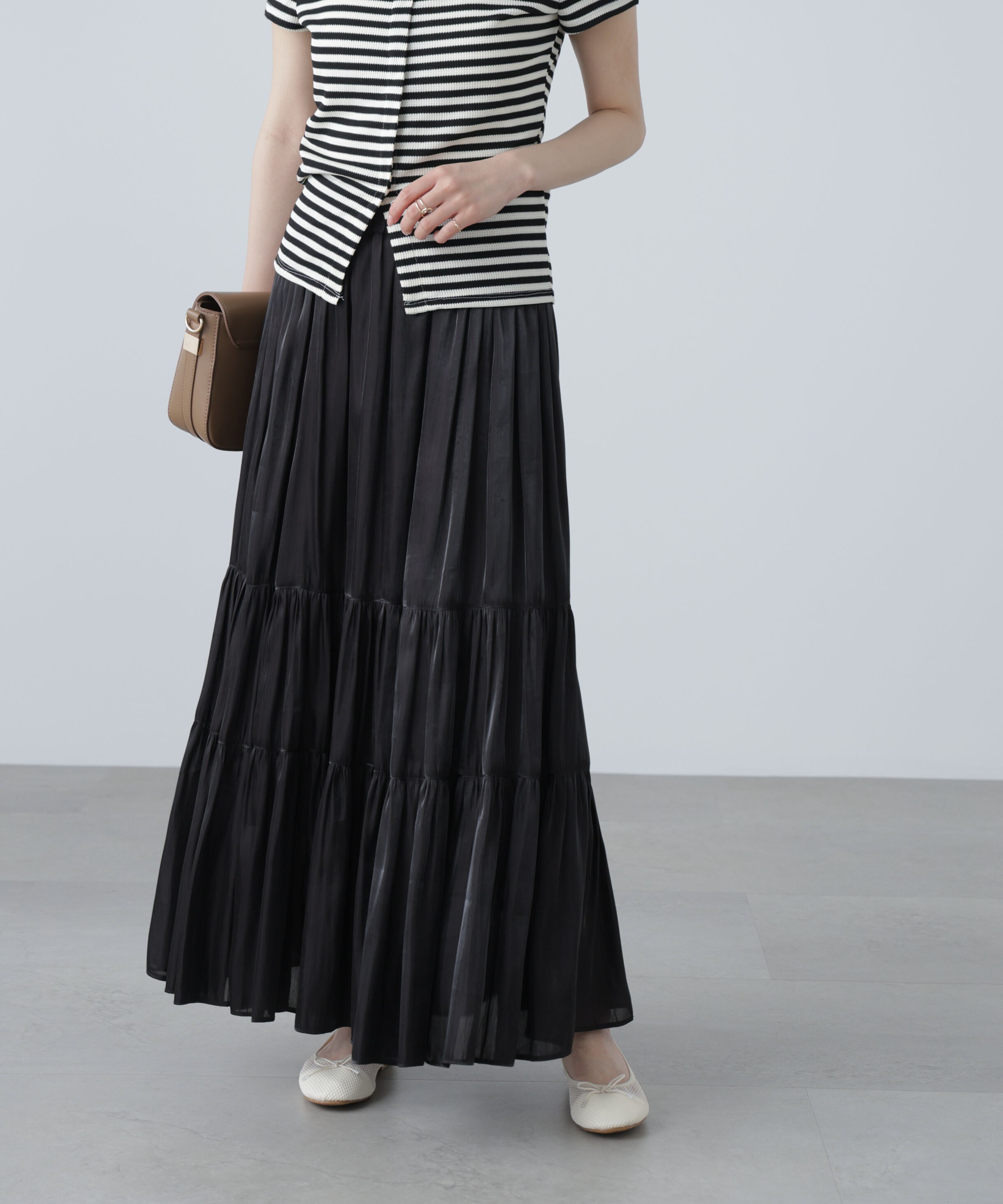 「シャイニーティアードスカート」|スカート|