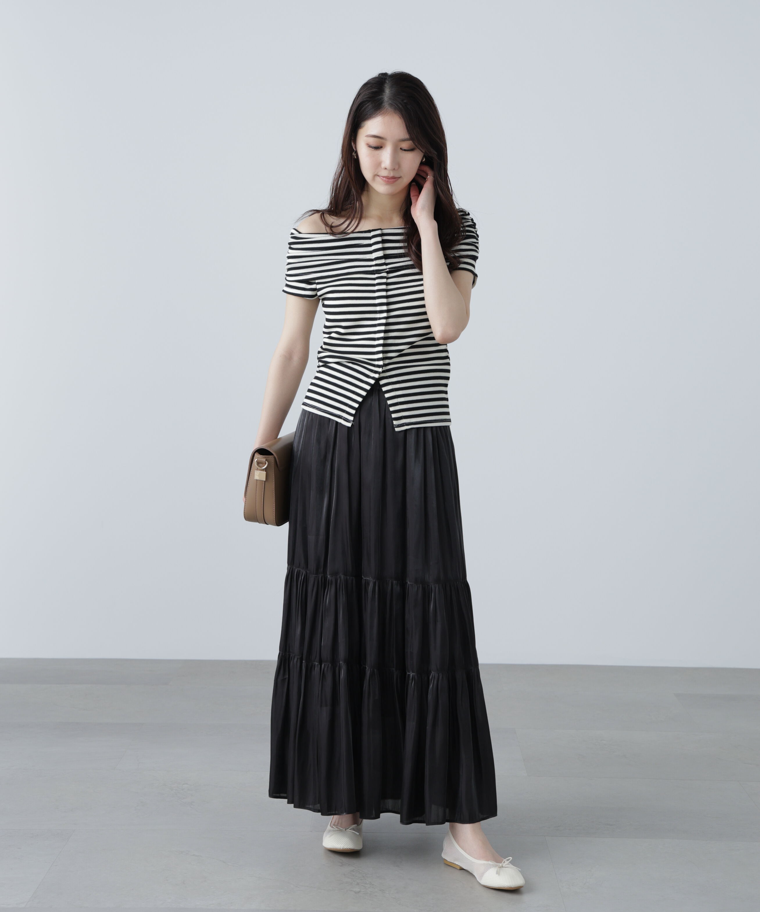  「シャイニーティアードスカート」|スカート|