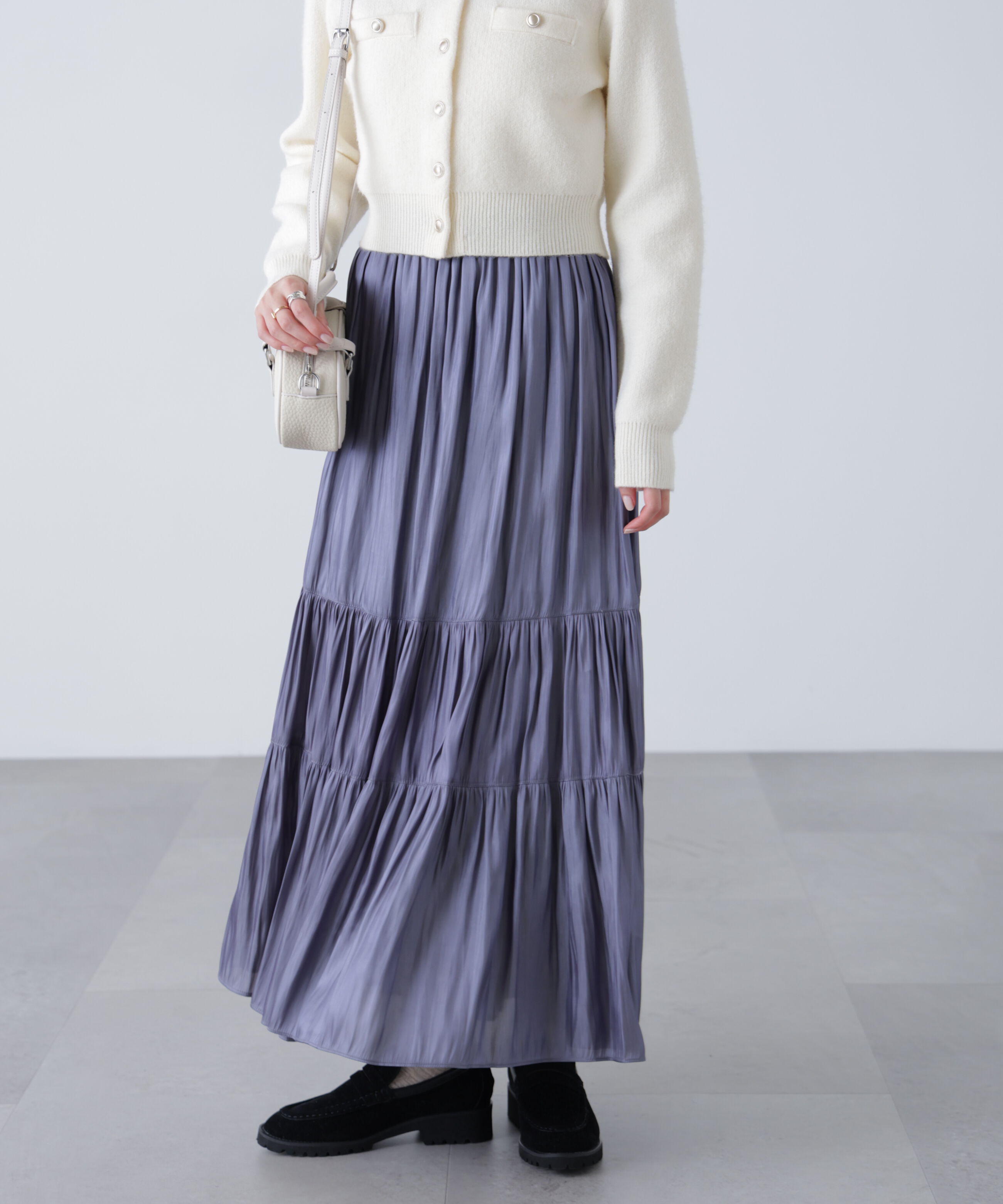  「シャイニーティアードスカート」|スカート|