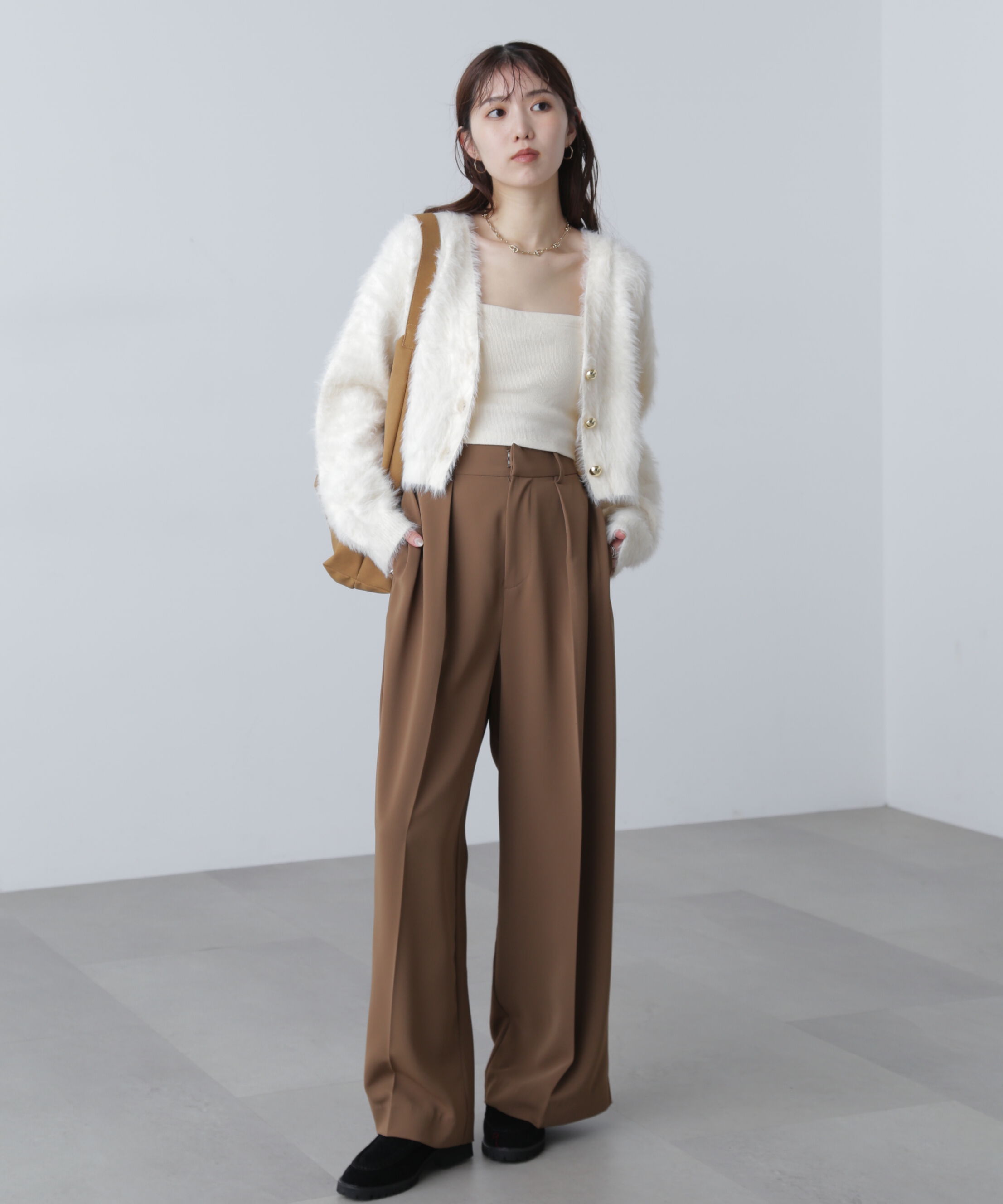  「金ボタンロングシャギーニットカーディガン〈ＭＦＭ〉」|ニット・セーター|