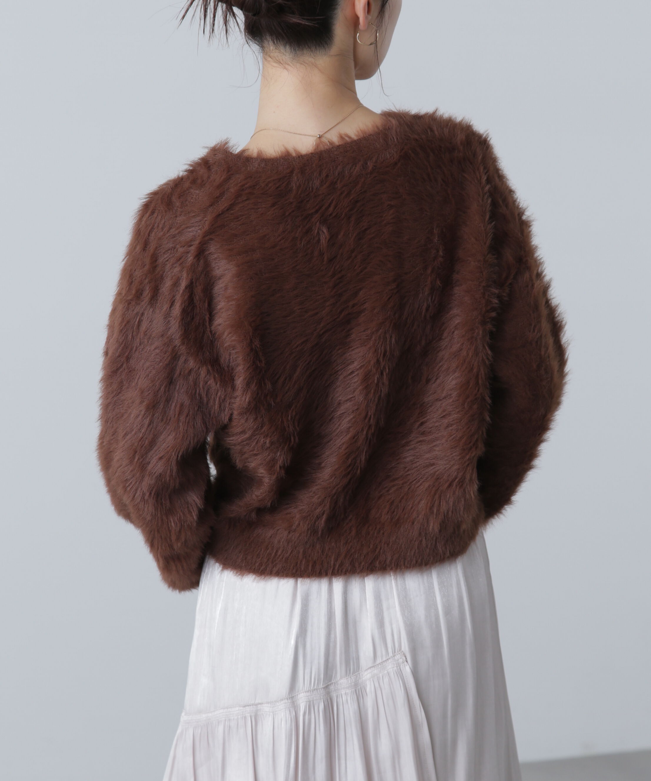  「金ボタンロングシャギーニットカーディガン〈ＭＦＭ〉」|ニット・セーター|