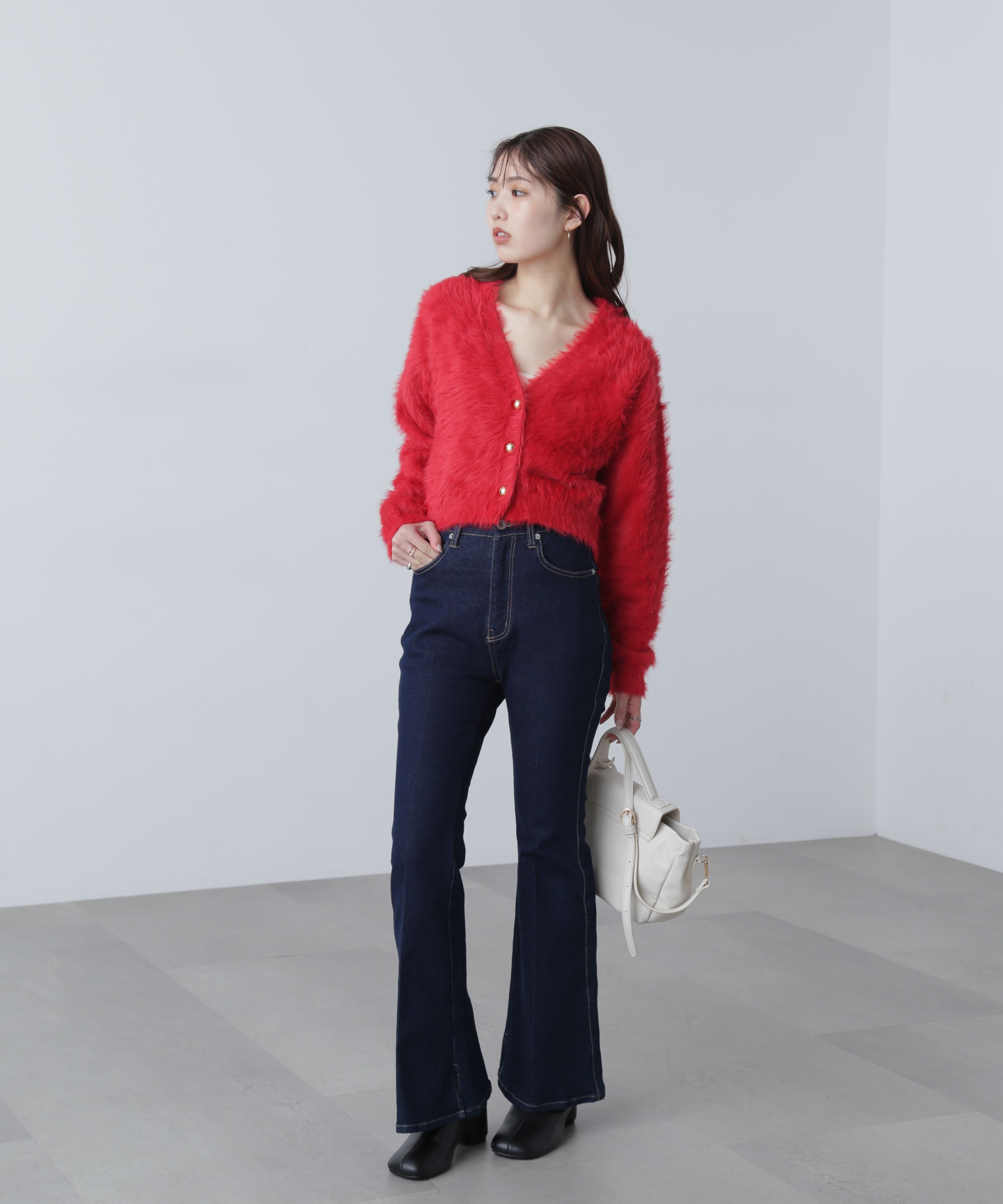  「金ボタンロングシャギーニットカーディガン〈ＭＦＭ〉」|ニット・セーター|