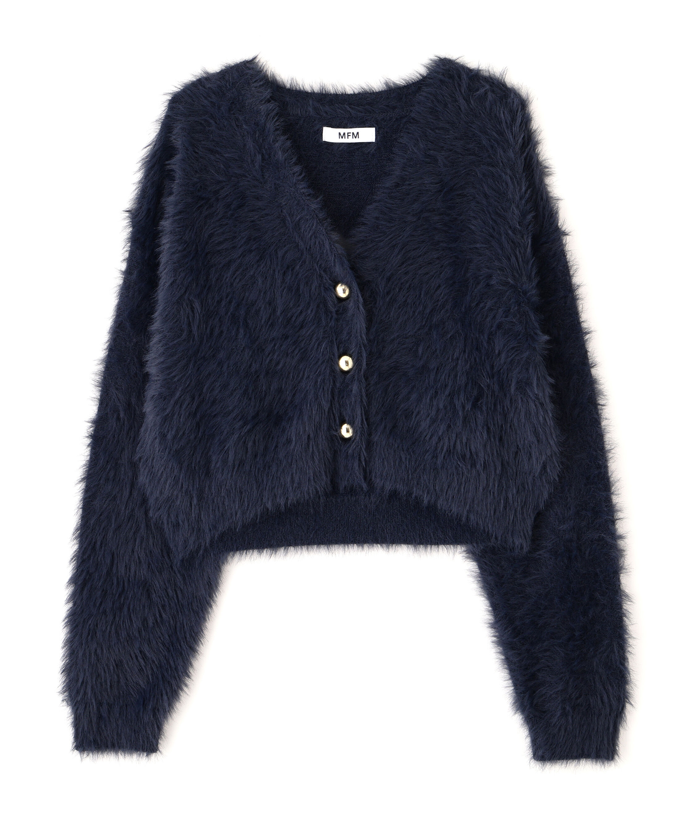  「金ボタンロングシャギーニットカーディガン〈ＭＦＭ〉」|ニット・セーター|