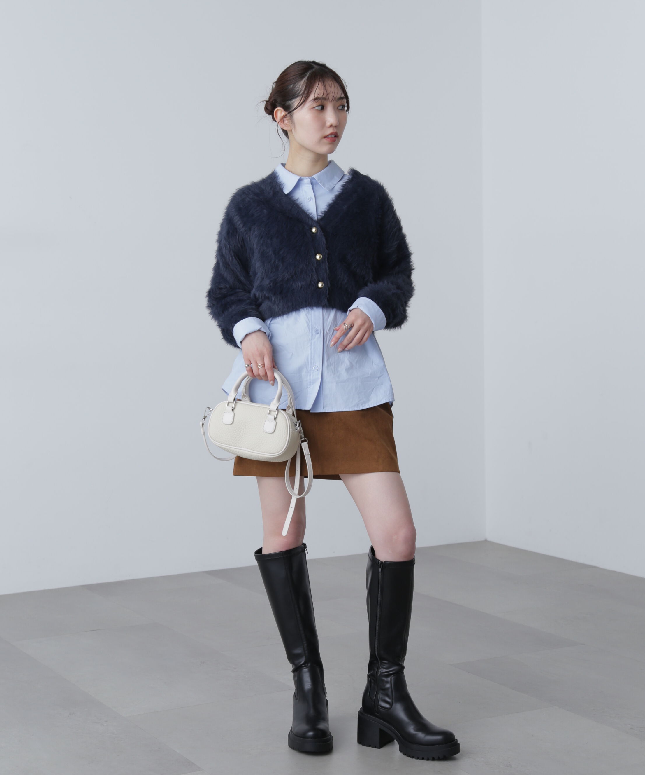  「金ボタンロングシャギーニットカーディガン〈ＭＦＭ〉」|ニット・セーター|