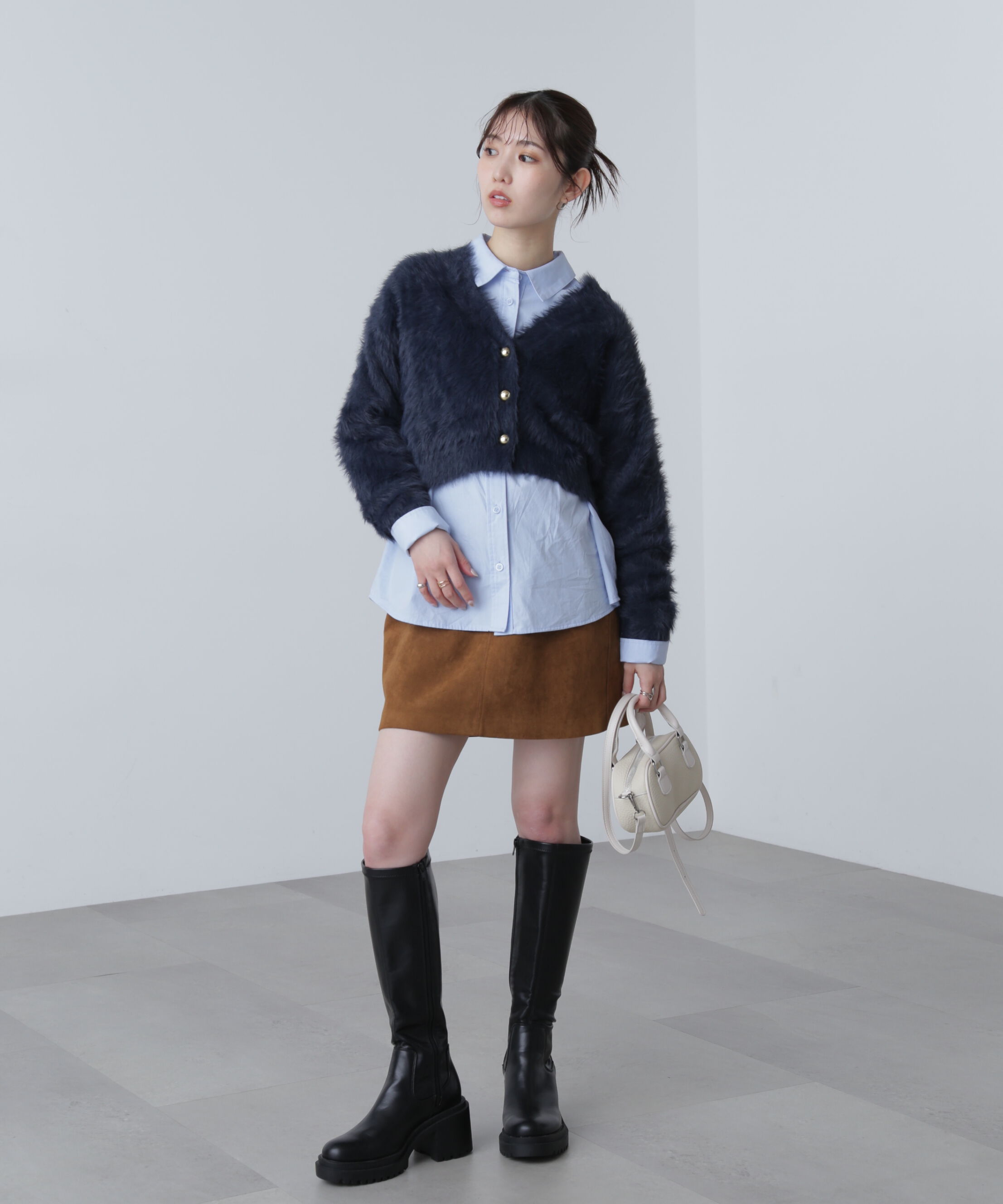  「金ボタンロングシャギーニットカーディガン〈ＭＦＭ〉」|ニット・セーター|