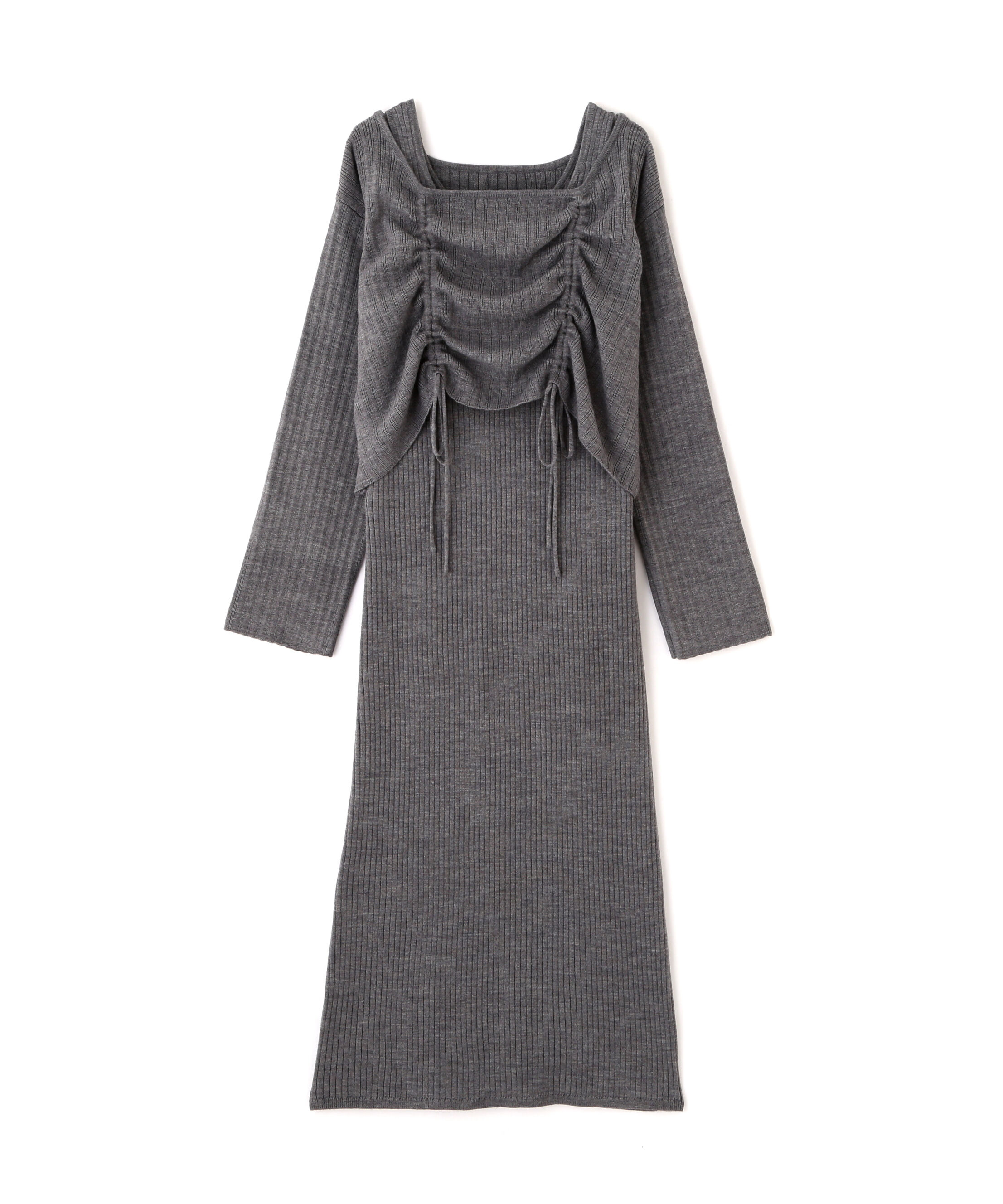  「ドロストリブニットセットアップ」|ワンピース|