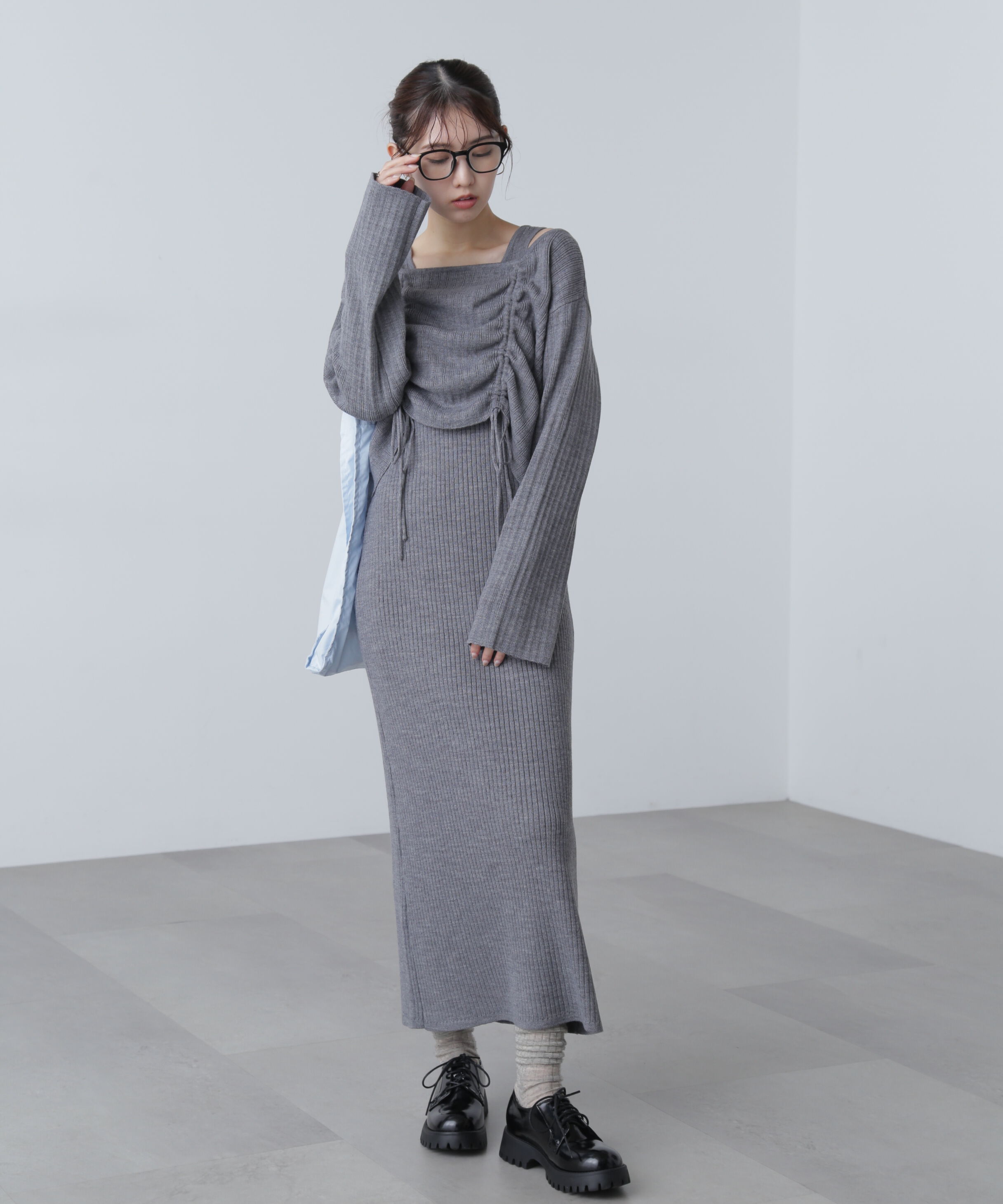  「ドロストリブニットセットアップ」|ワンピース|