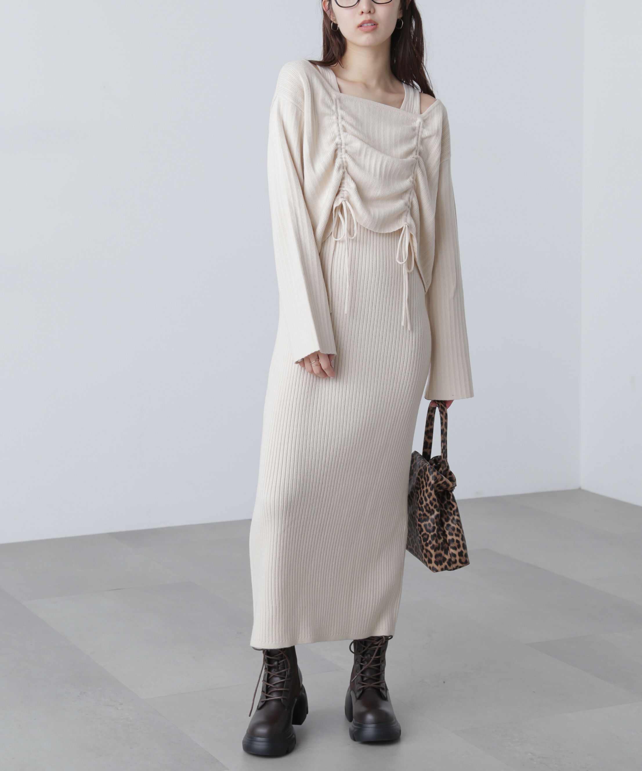  「ドロストリブニットセットアップ」|ワンピース|