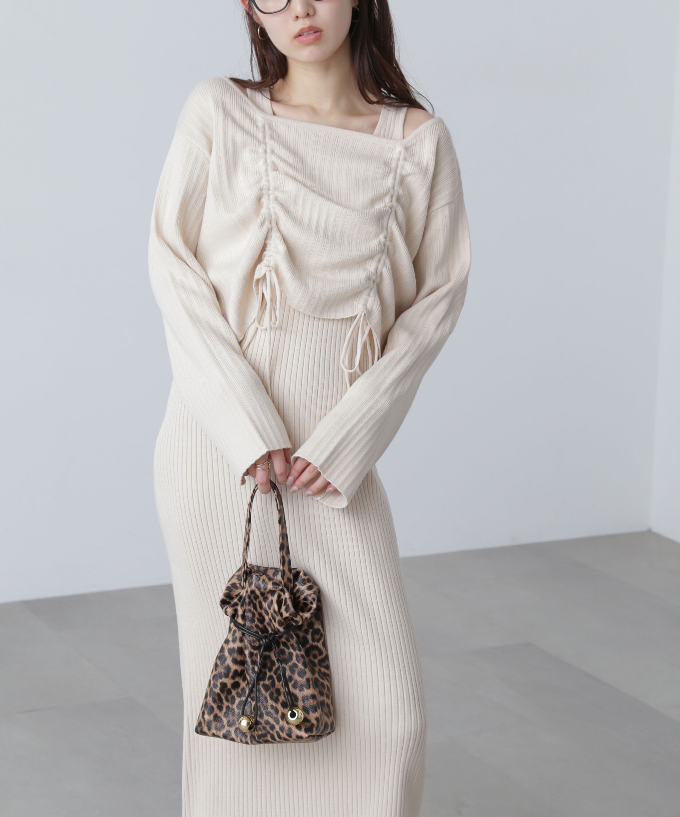  「ドロストリブニットセットアップ」|ワンピース|