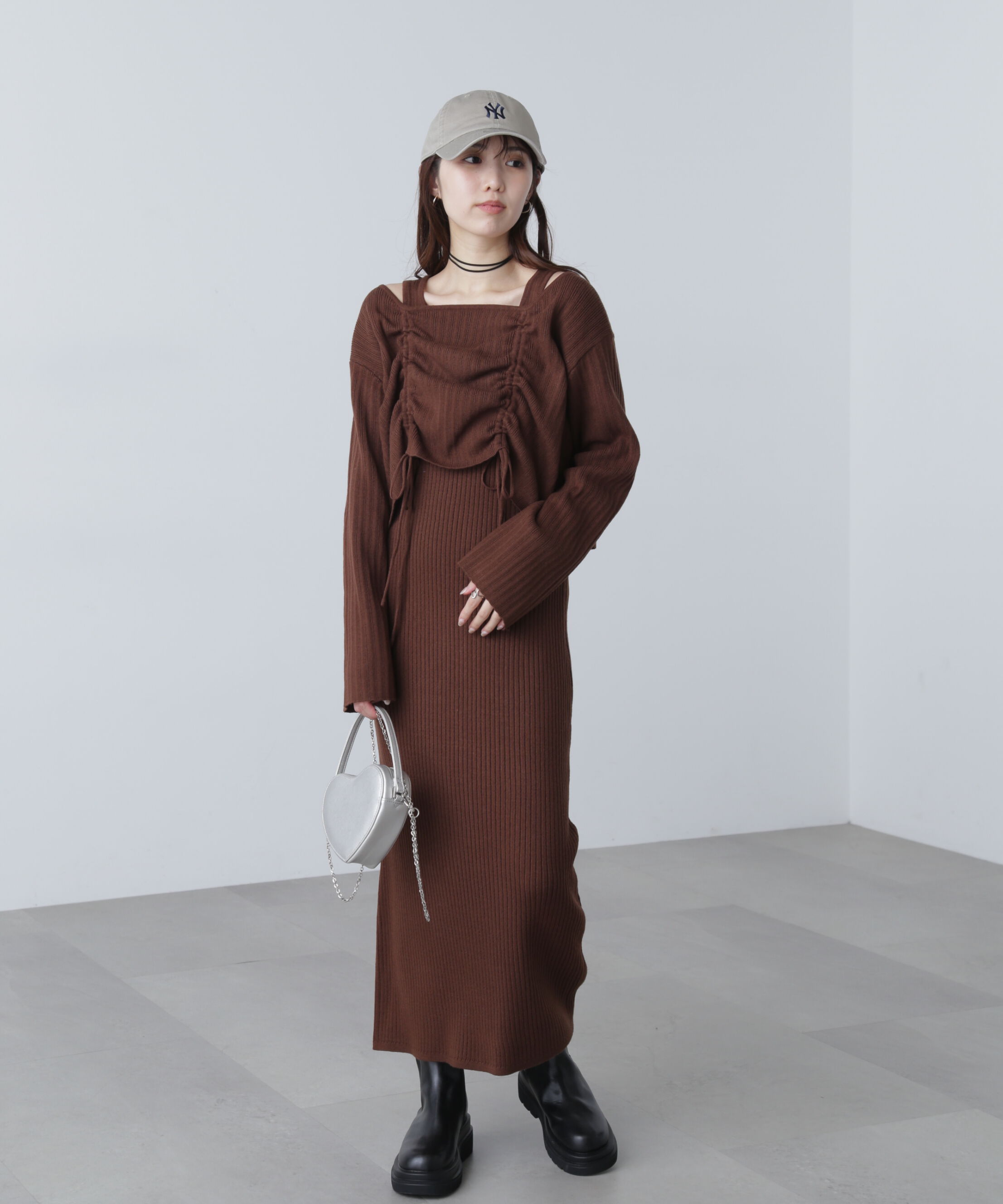  「ドロストリブニットセットアップ」|ワンピース|