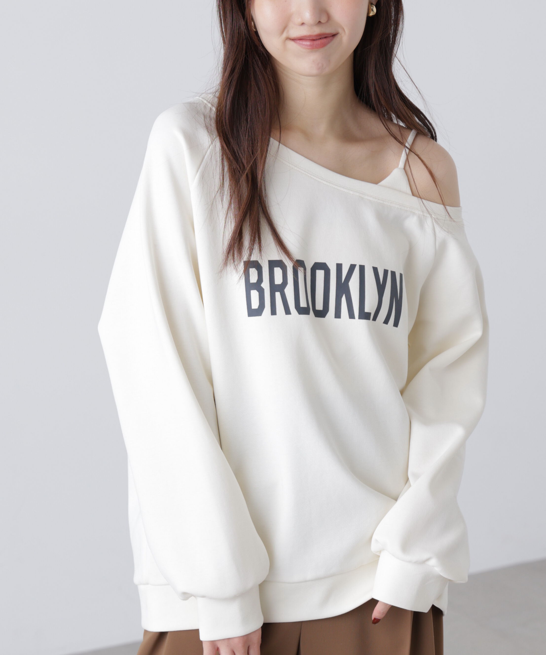  「ワンショルロゴプリントスウェット」|Tシャツ・カットソー|